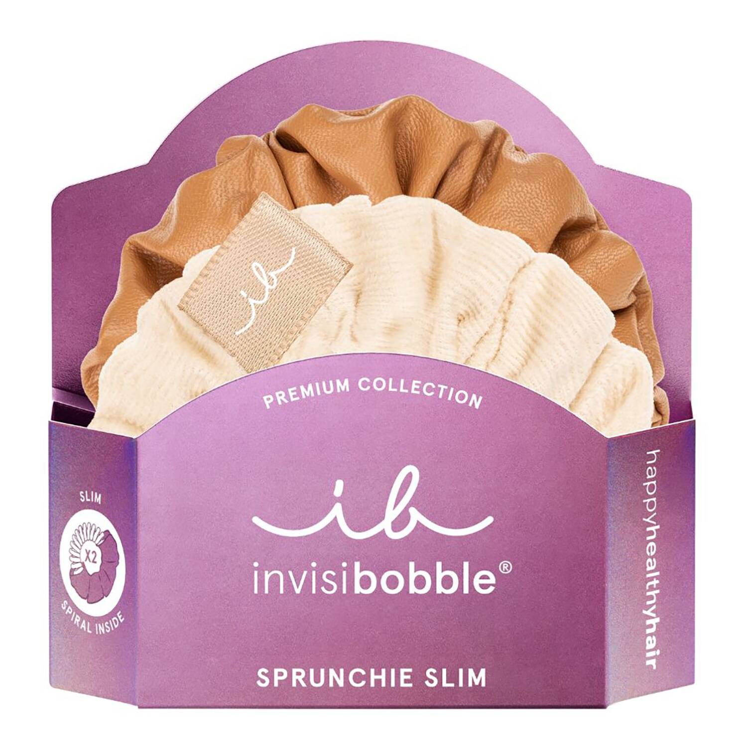 Invisibobble Sprunchie Slim Premium Creme De Caramel Hair Scrunchies Set