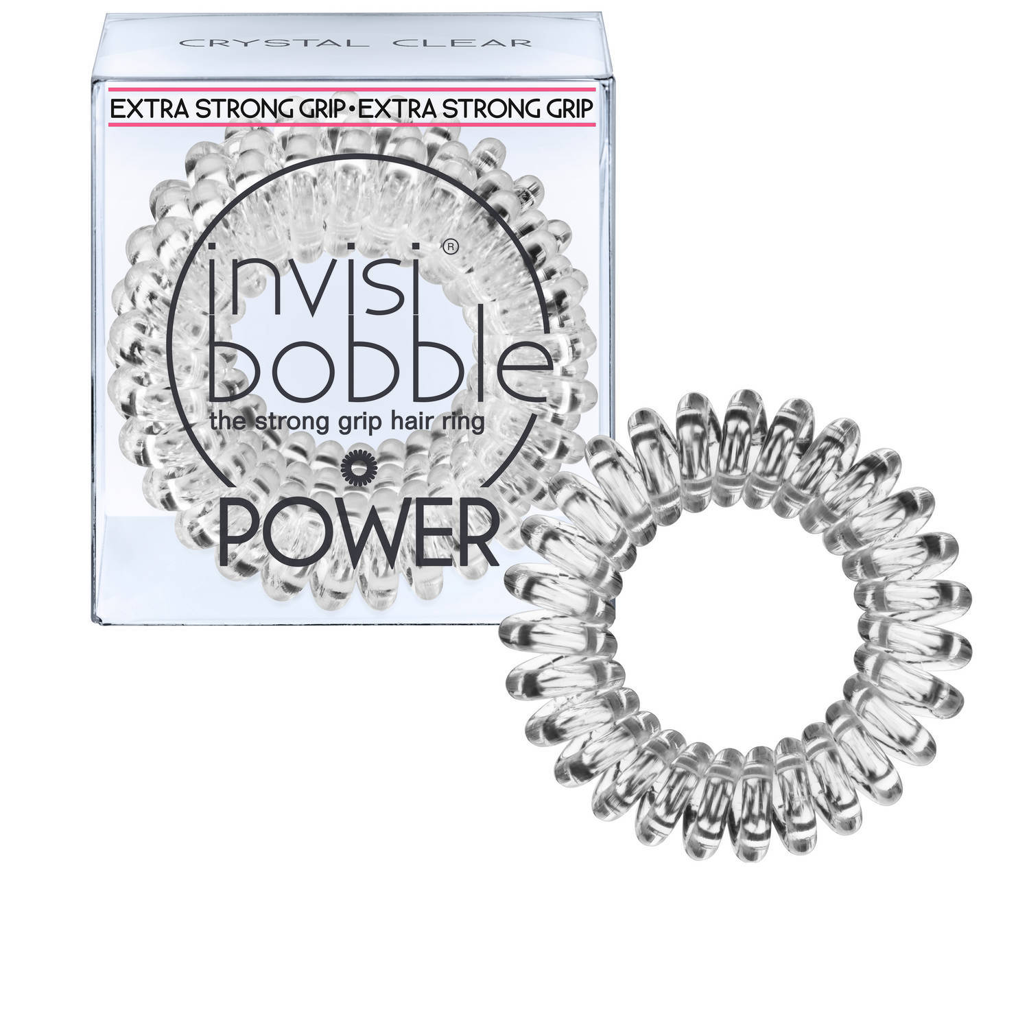 Invisibobble Power Hair Tie True Black Set Crystal Clear