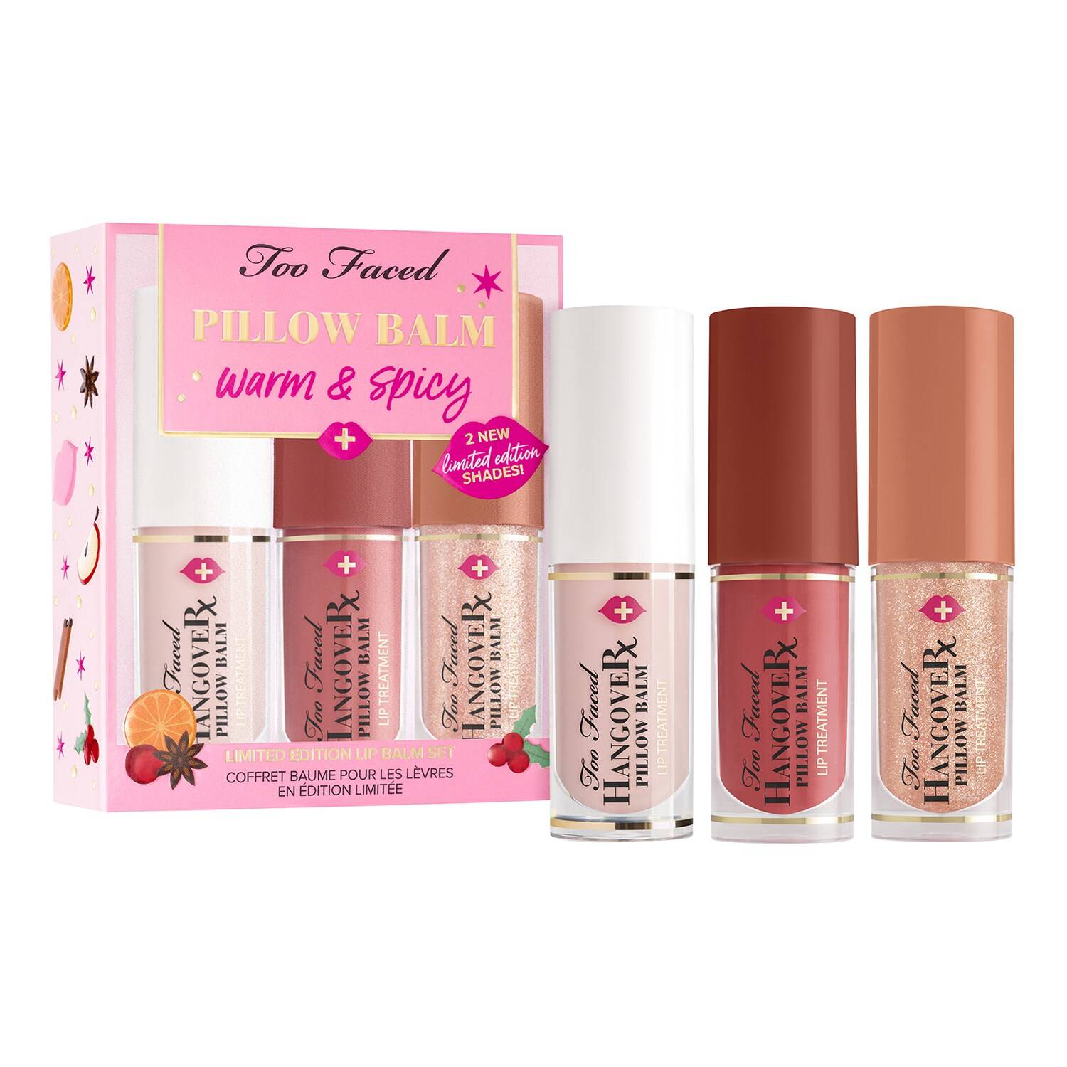 Too Faced Pillow Balm Warm & Spicy Limited Edition Lip Balm Set