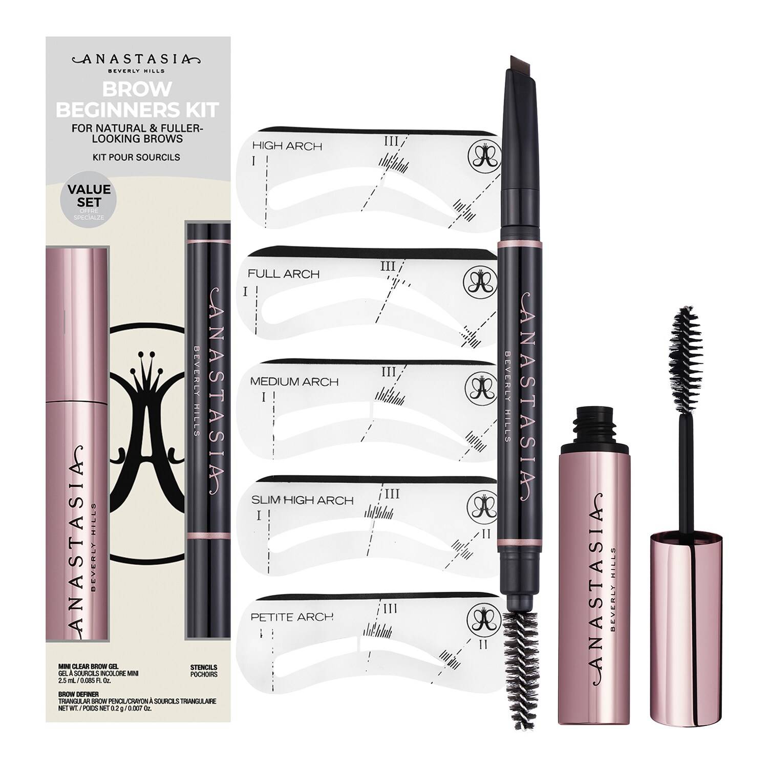 Anastasia Beverly Hills Brow Beginners Kit 0,2g + 2,5ml