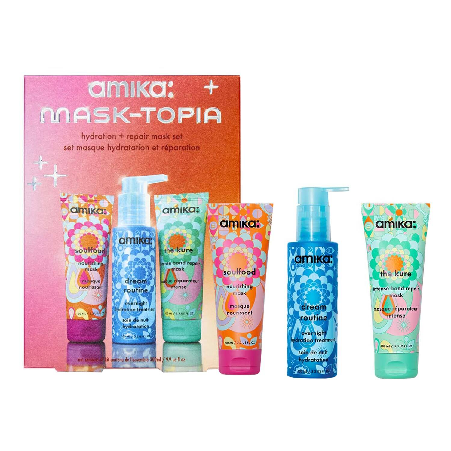 Amika Mask-Topia Hydration + Repair Set