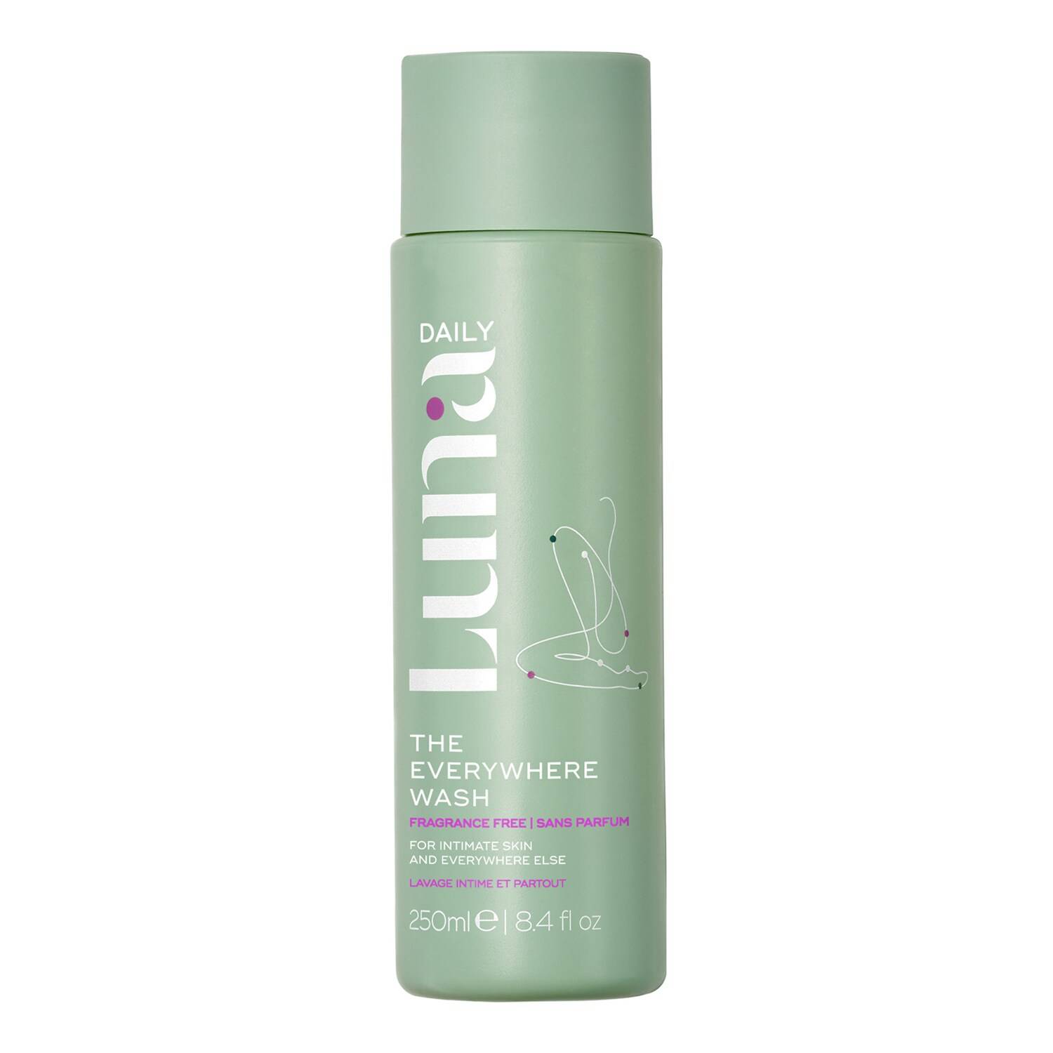 Luna Daily The Everywhere Wash Fragrance Free With Prebiotics + Vitamins C+E 250Ml