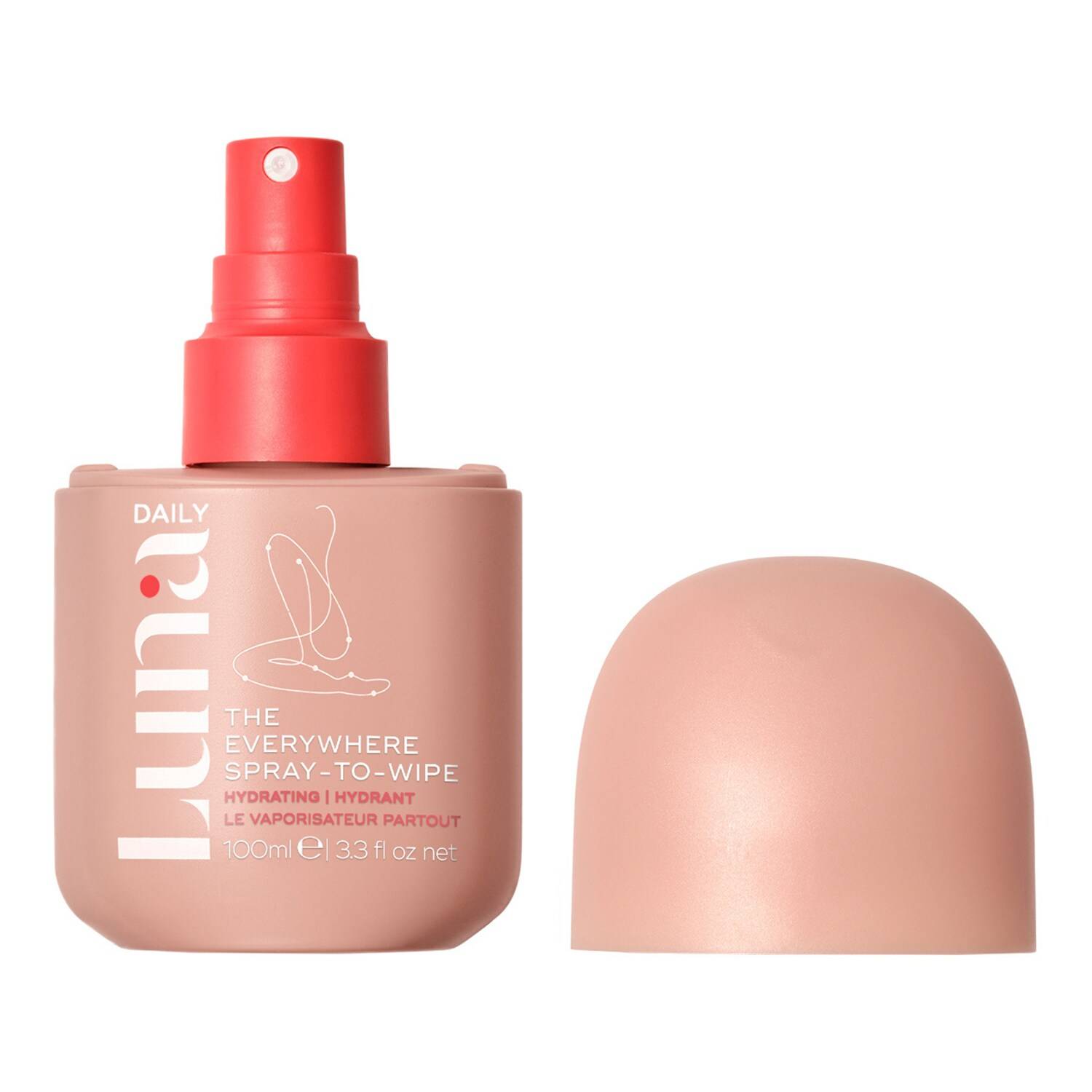 Luna Daily The Everywhere Spray-To-Wipe - Hydrating With Prebiotics, Vitamins And Omegas 100Ml