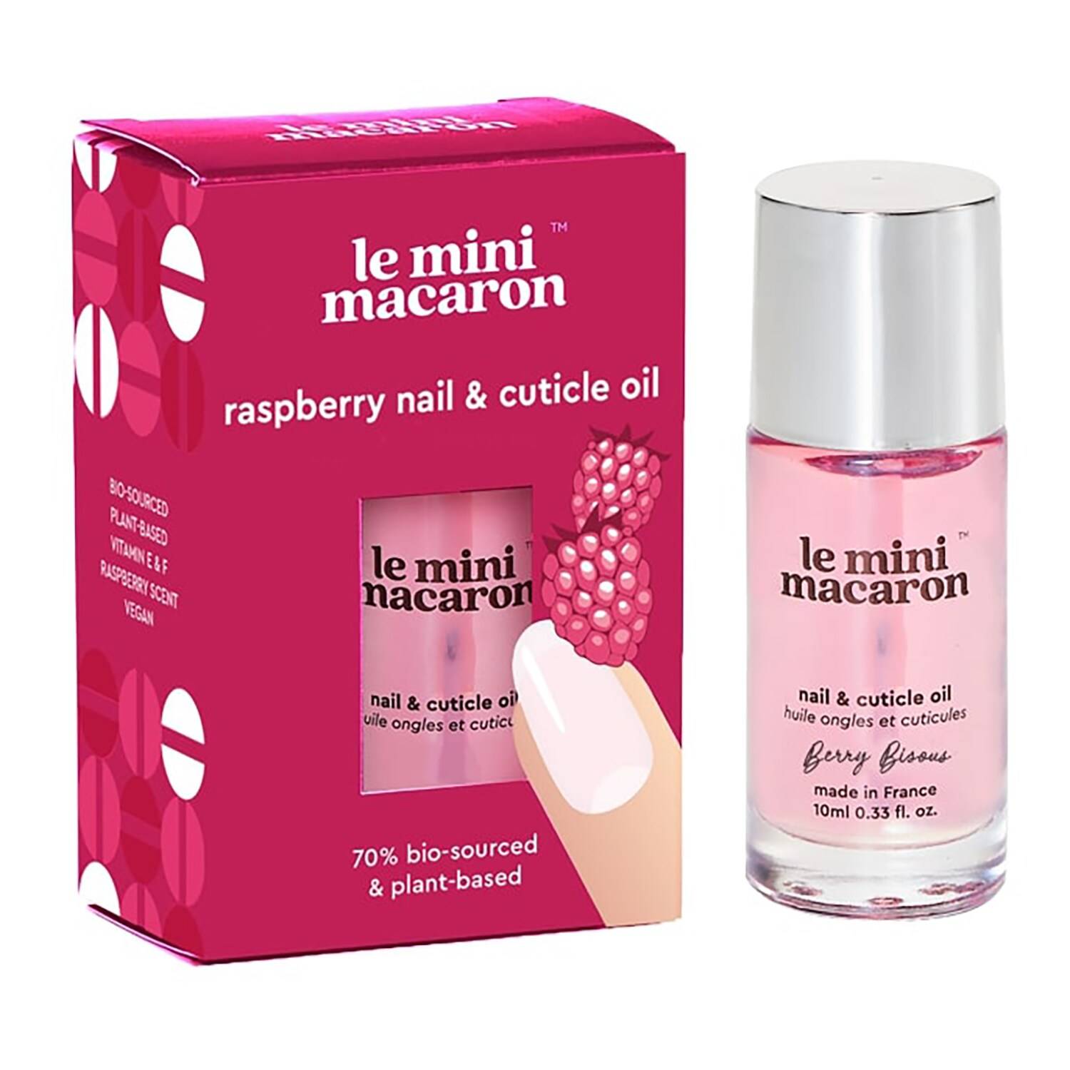 LE MINI MACARON Raspberry Nail & Cuticle Oil 10ml Berry Bisous