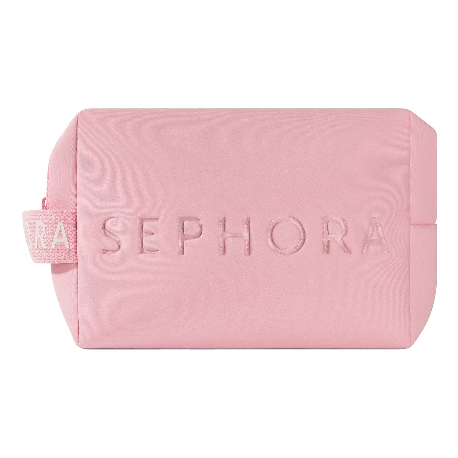 Pink Neoprene Beauty Bag With Handle
