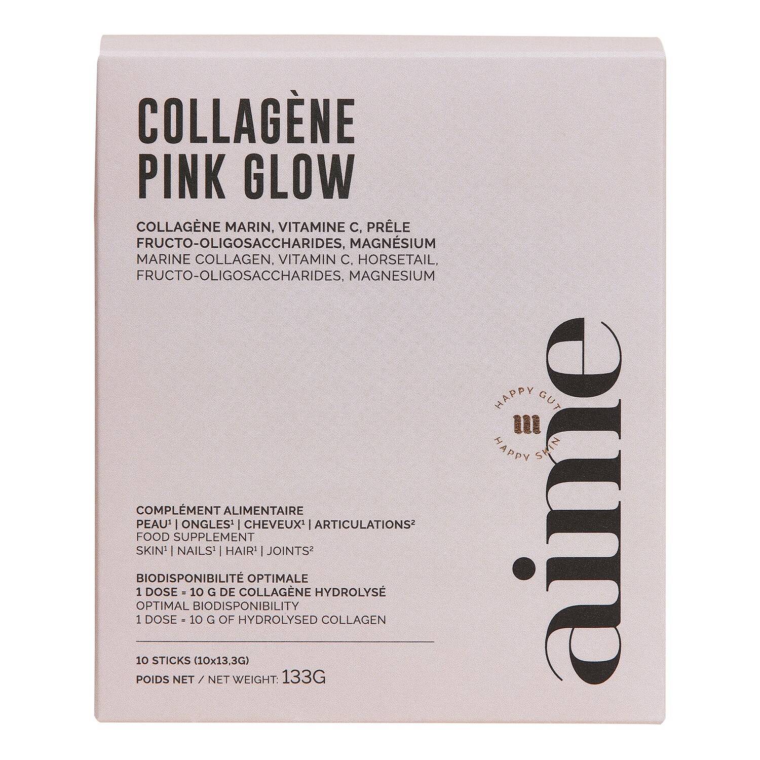 Aime Collagene Pink Glow Food Supplement X 10 Sticks