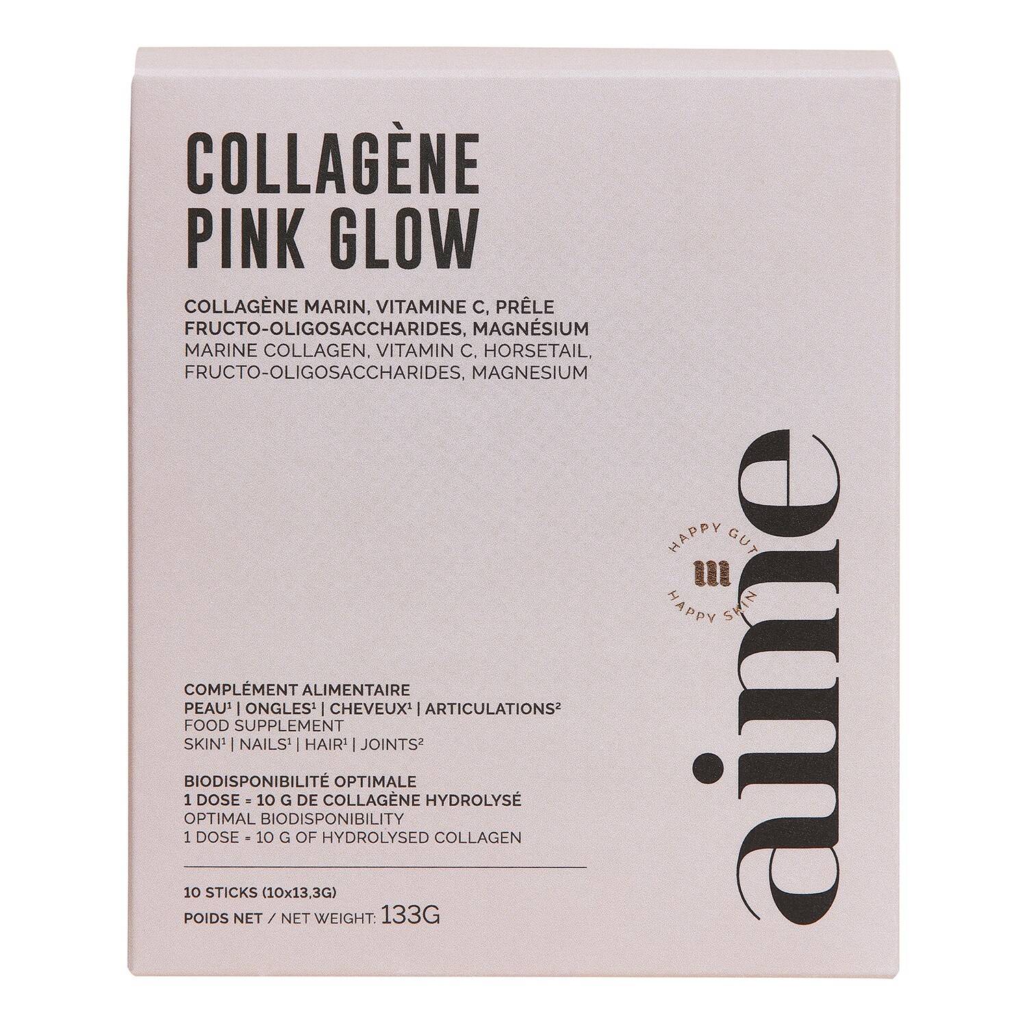 Aime Collagène Pink Glow Food Supplement X 10 Sticks