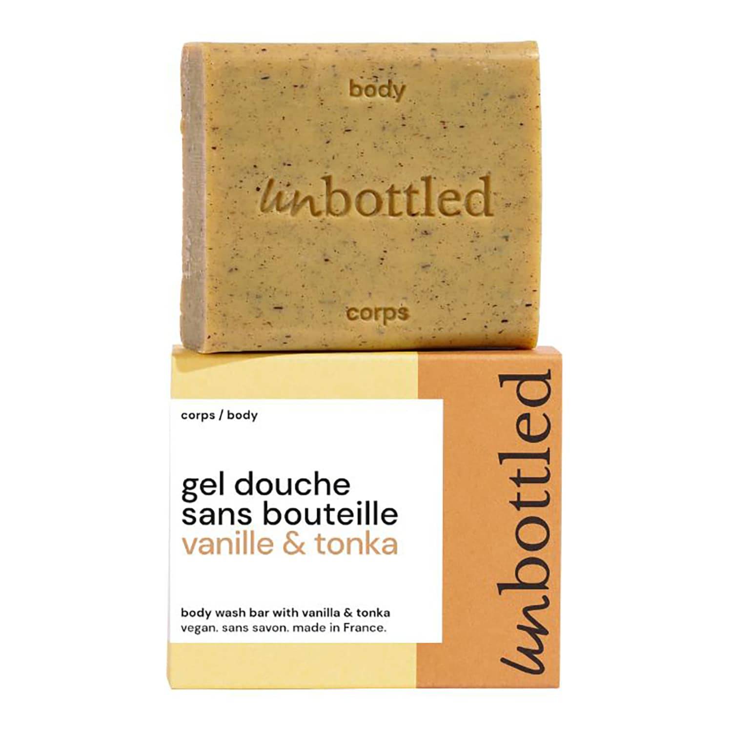 Unbottled Body Wash Bar With Vanilla & Tonka Ph Balanced Soap 110G