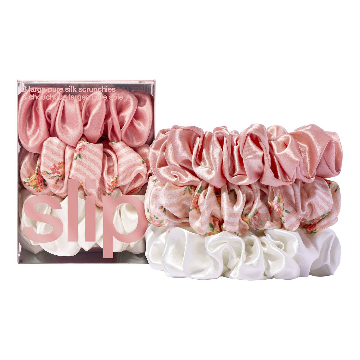 Slip Slip Pure Silk Large Scrunchies 3 Pieces