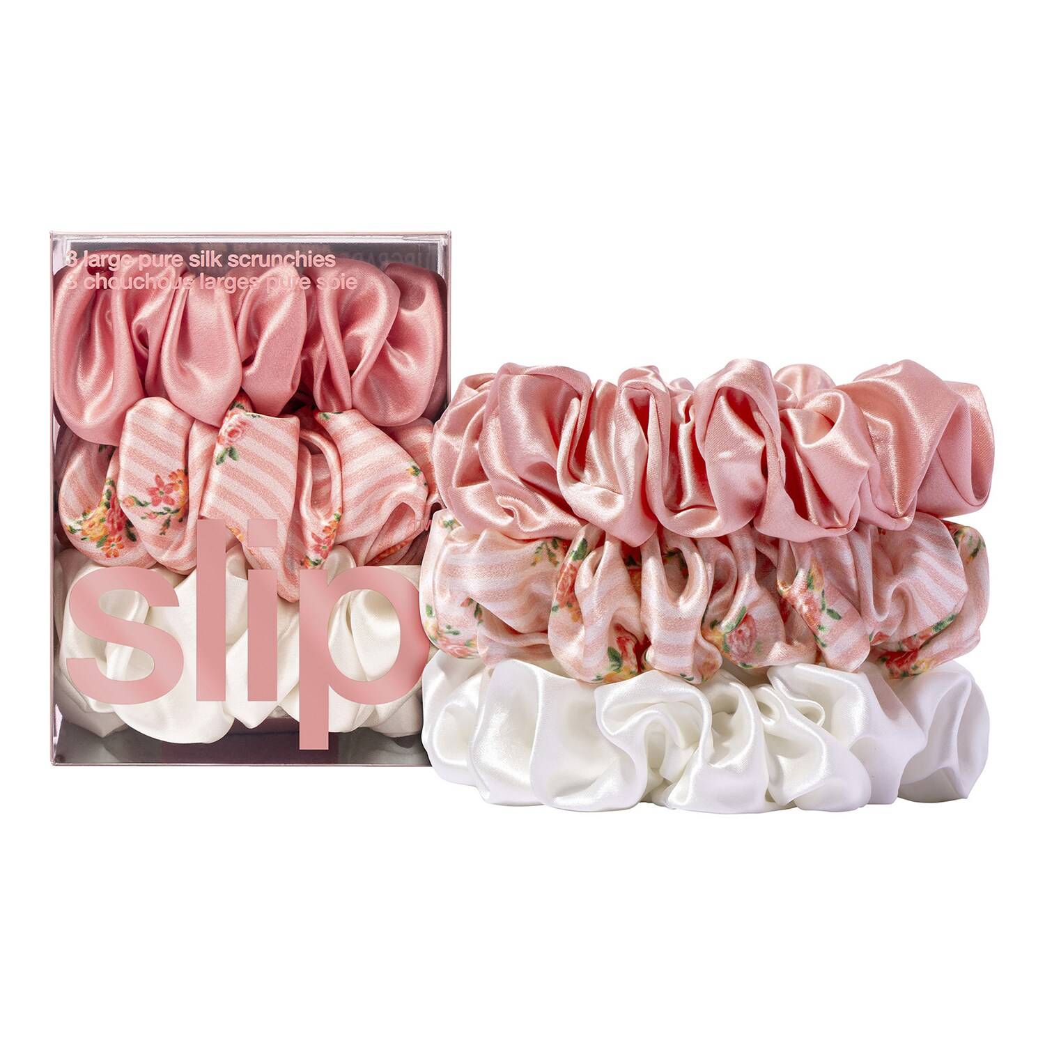 Slip Pure Silk Large Scrunchies - Petal 3 Pieces