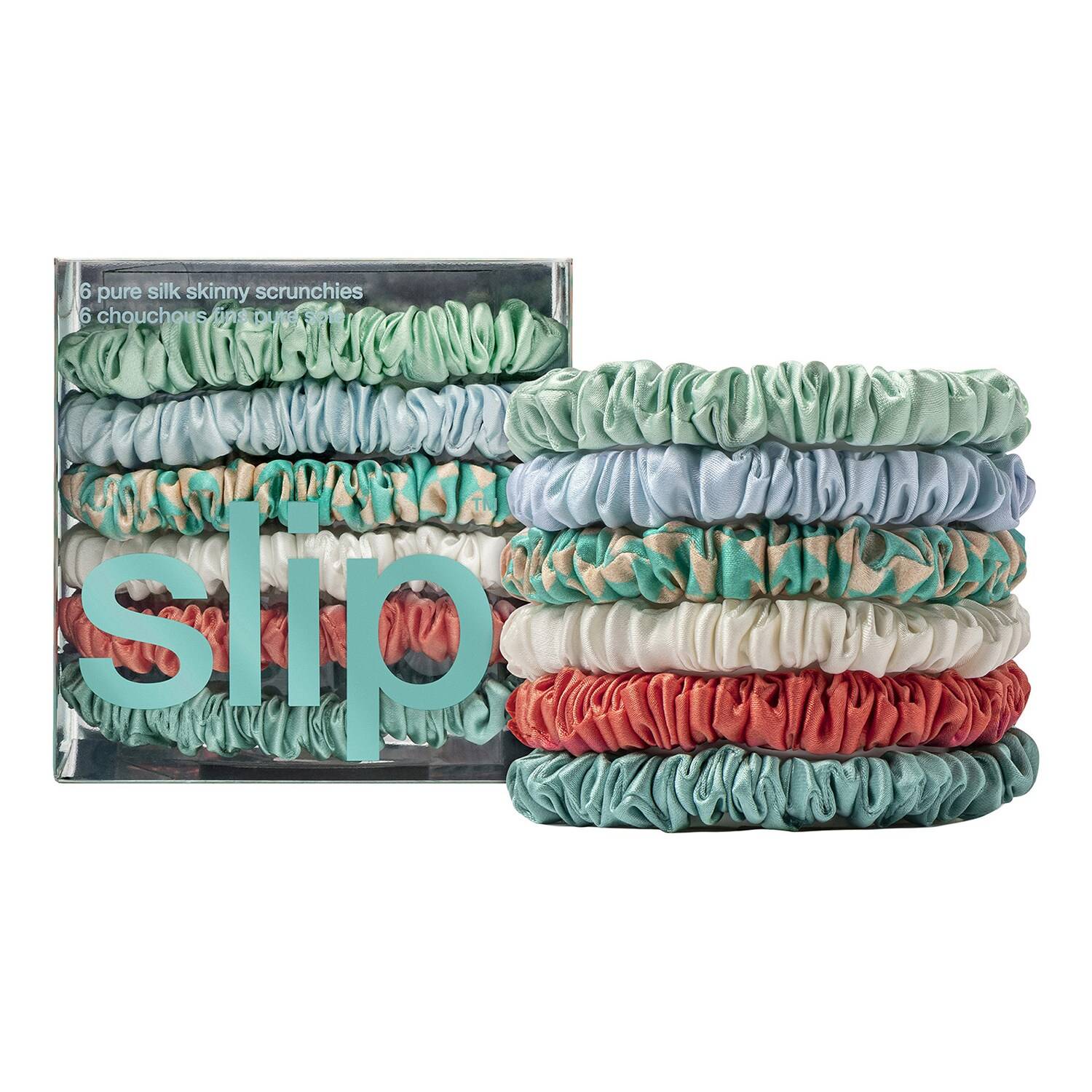 Slip Pure Silk Seabreeze Skinny Scrunchies