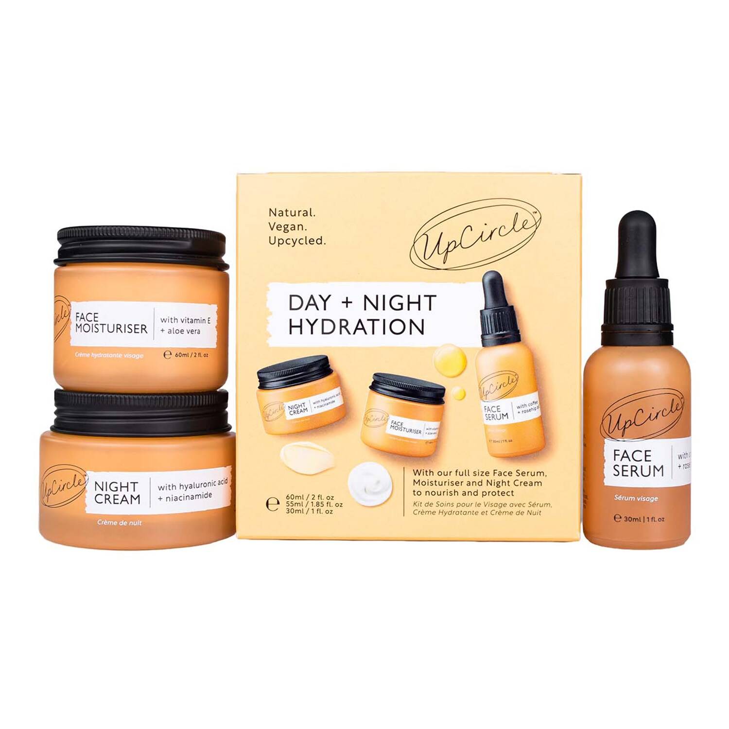 Upcircle Beauty Day + Night Hydration Set