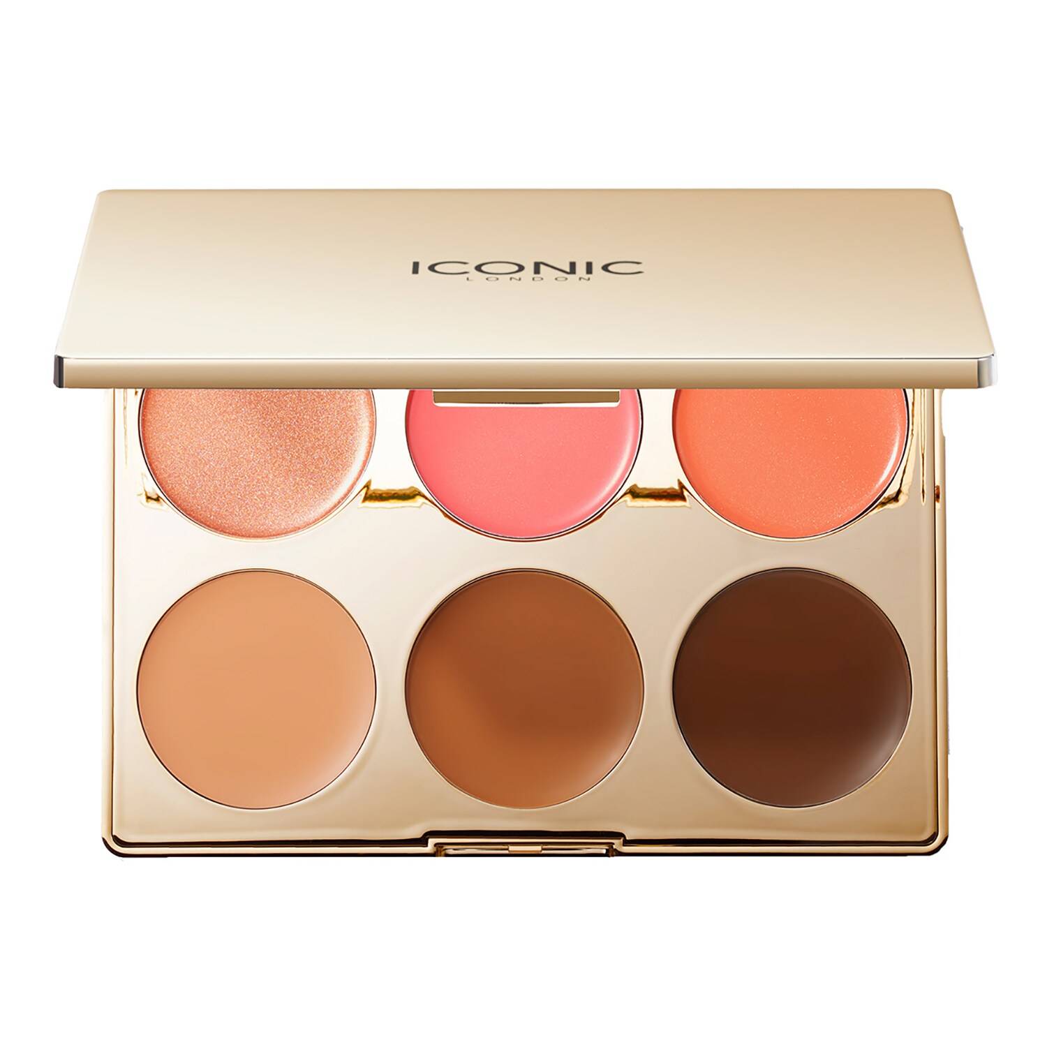 Iconic London Multi-Use Blush, Bronze & Highlight Cream Palette 19.2G