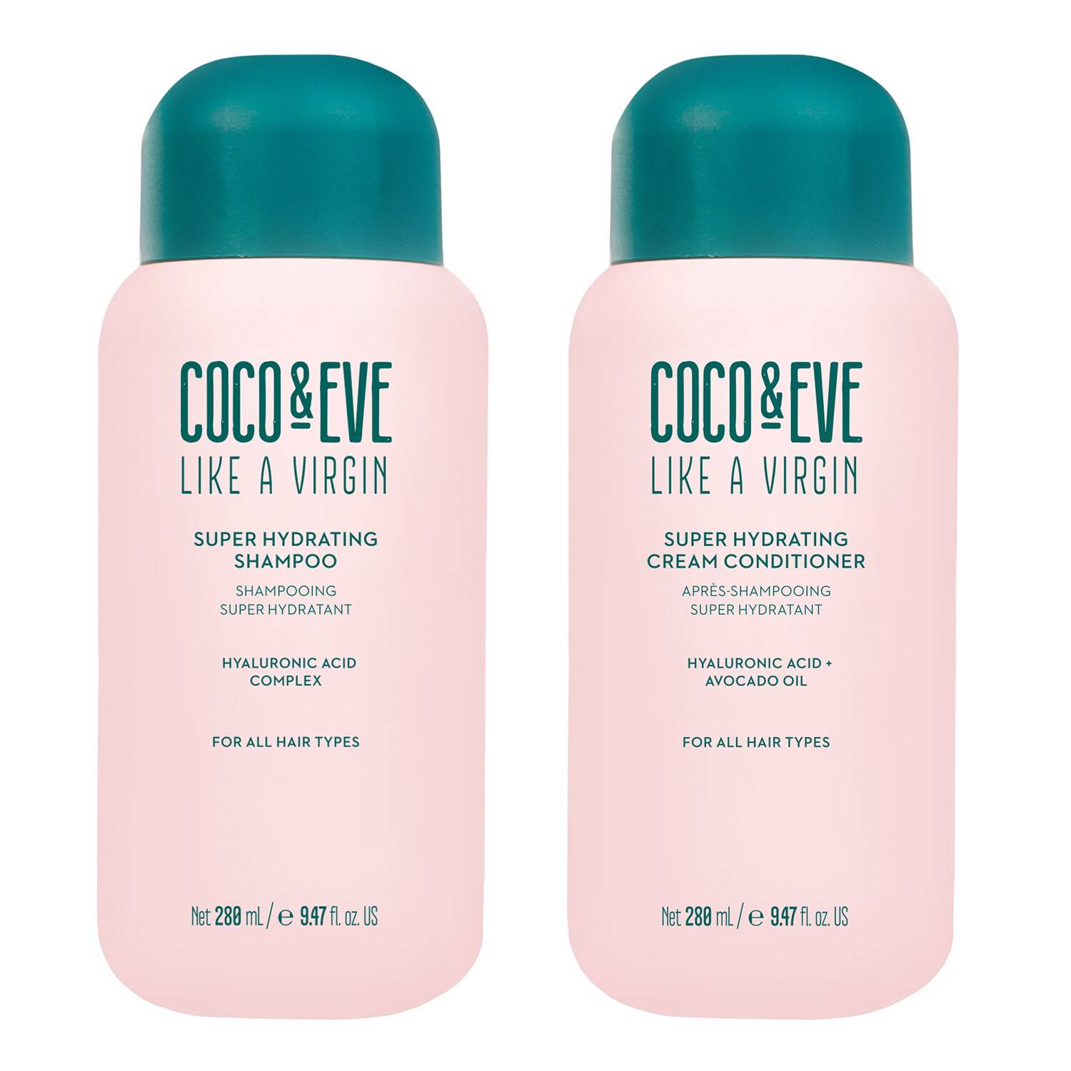 Coco & Eve Super Hydration Duo - Hydrating Shampoo And Conditioner Set 2 X 280Ml