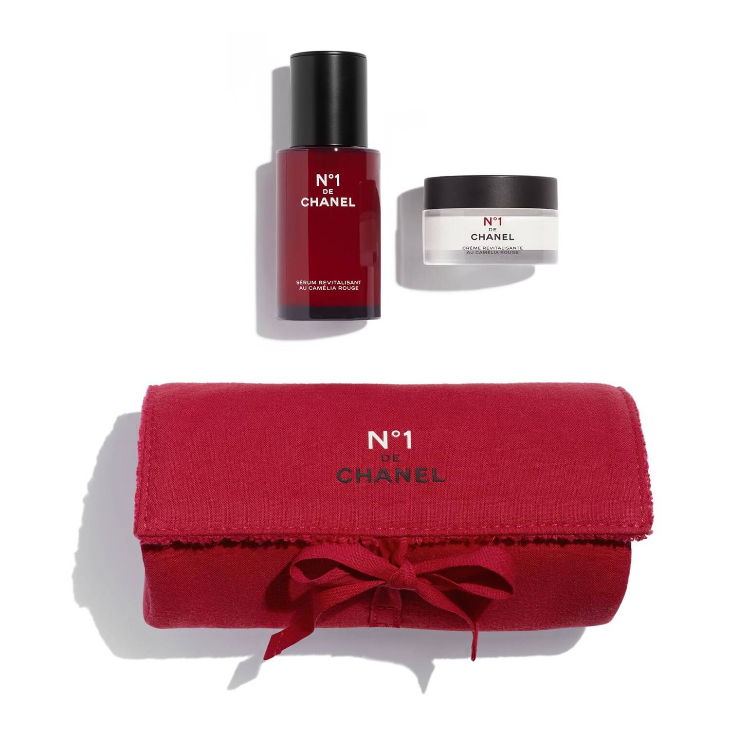 Chanel Ndeg1 De Chanel Red Camellia Revitalizing Duo + Exclusive Pouch Duo