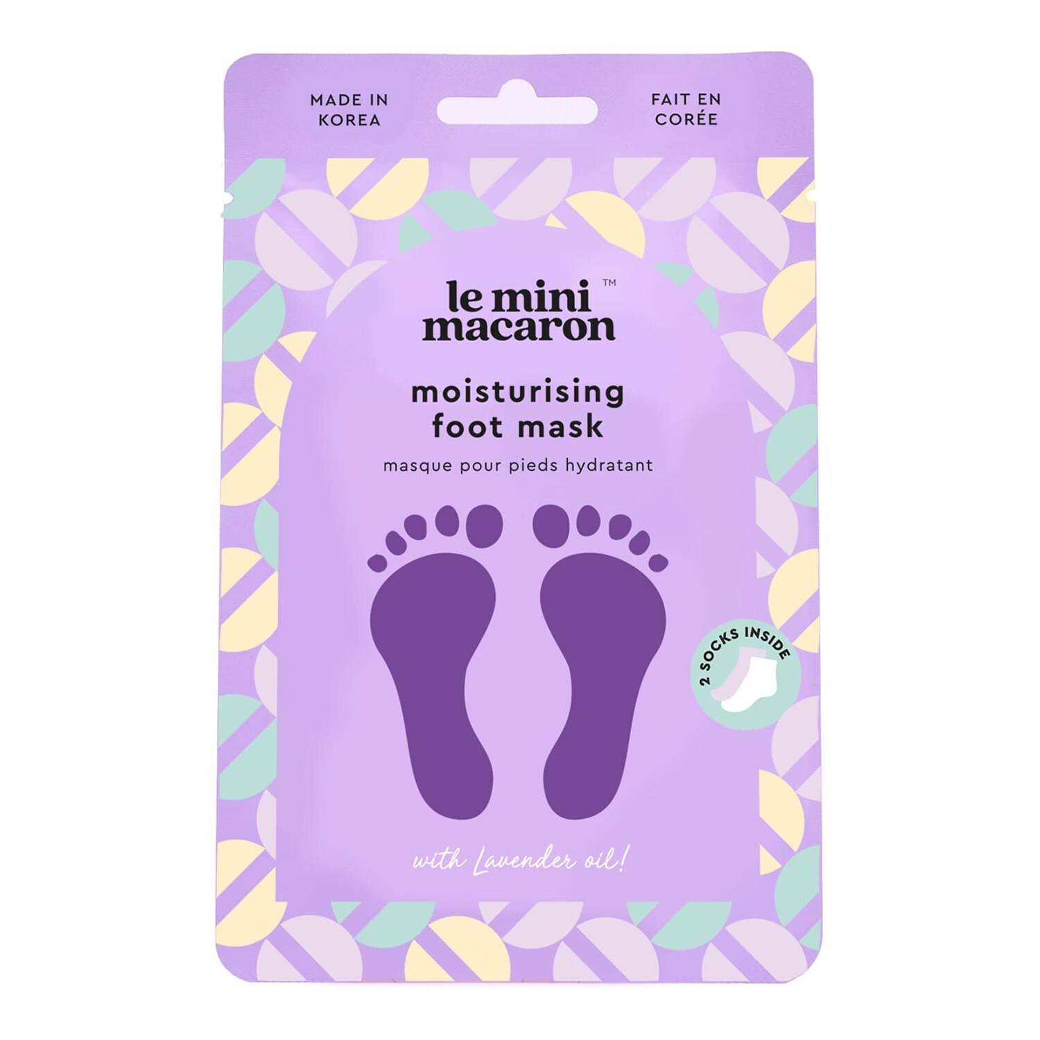 Le Mini Macaron Moisurizing Foot Mask Lavender 15G