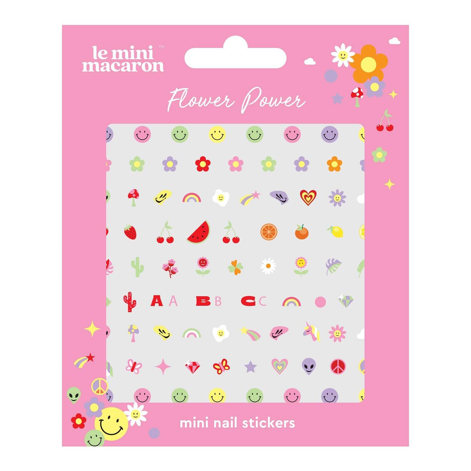 Le Mini Macaron Flower Power Mini Nail Stickers 7G