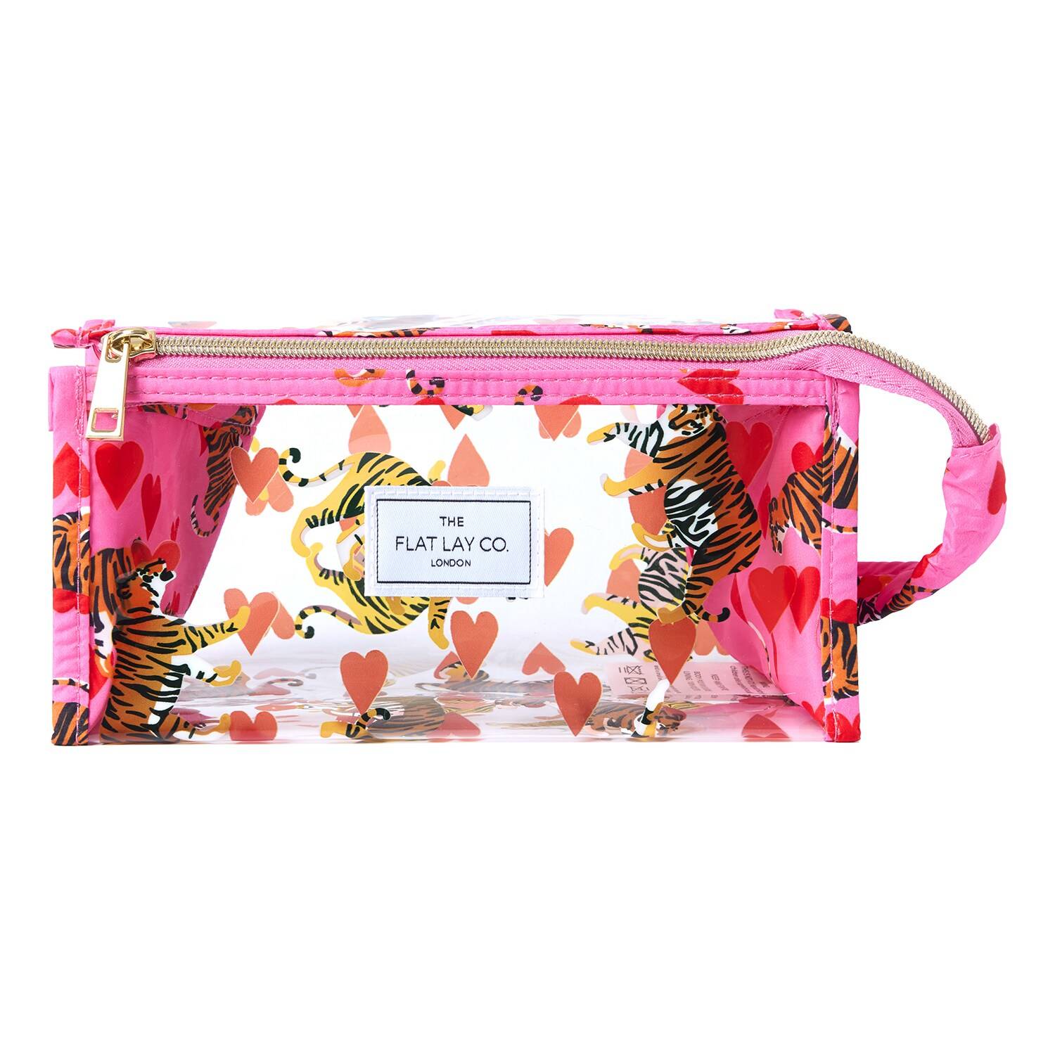 THE FLAT LAY CO. Jelly Box Bag Pink Tigers and Hearts