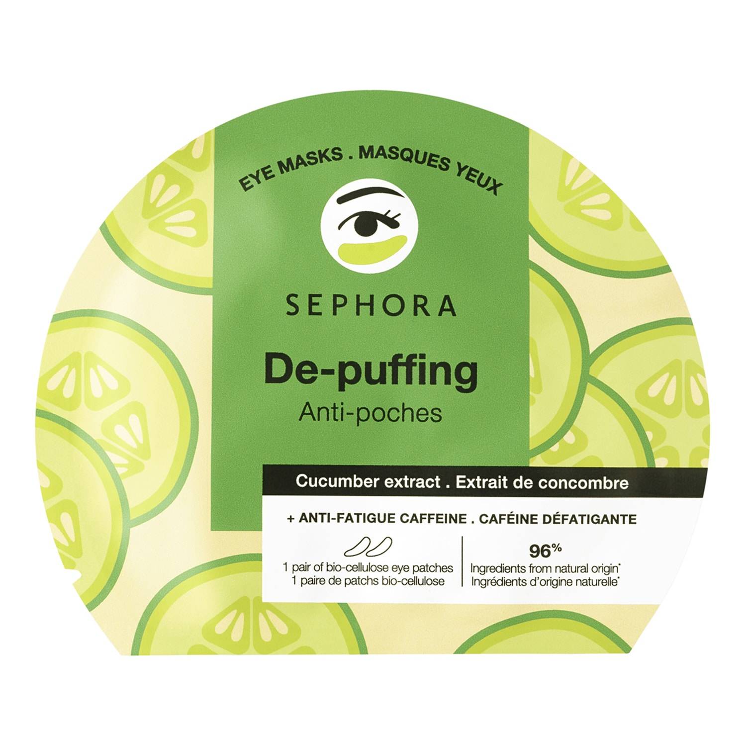 Sephora Collection Anti-Fatigue Bio-Cellulose Eye Masks Cucumber
