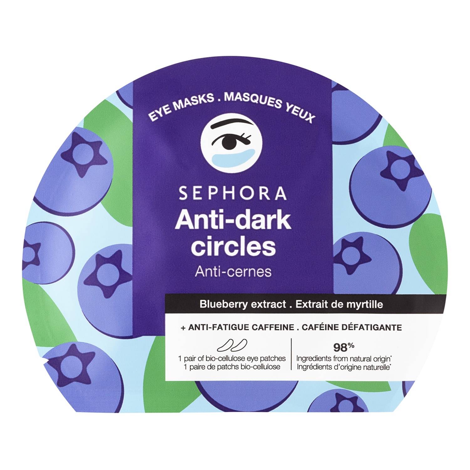 Sephora Collection Anti-Fatigue Bio-Cellulose Eye Masks Blueberry