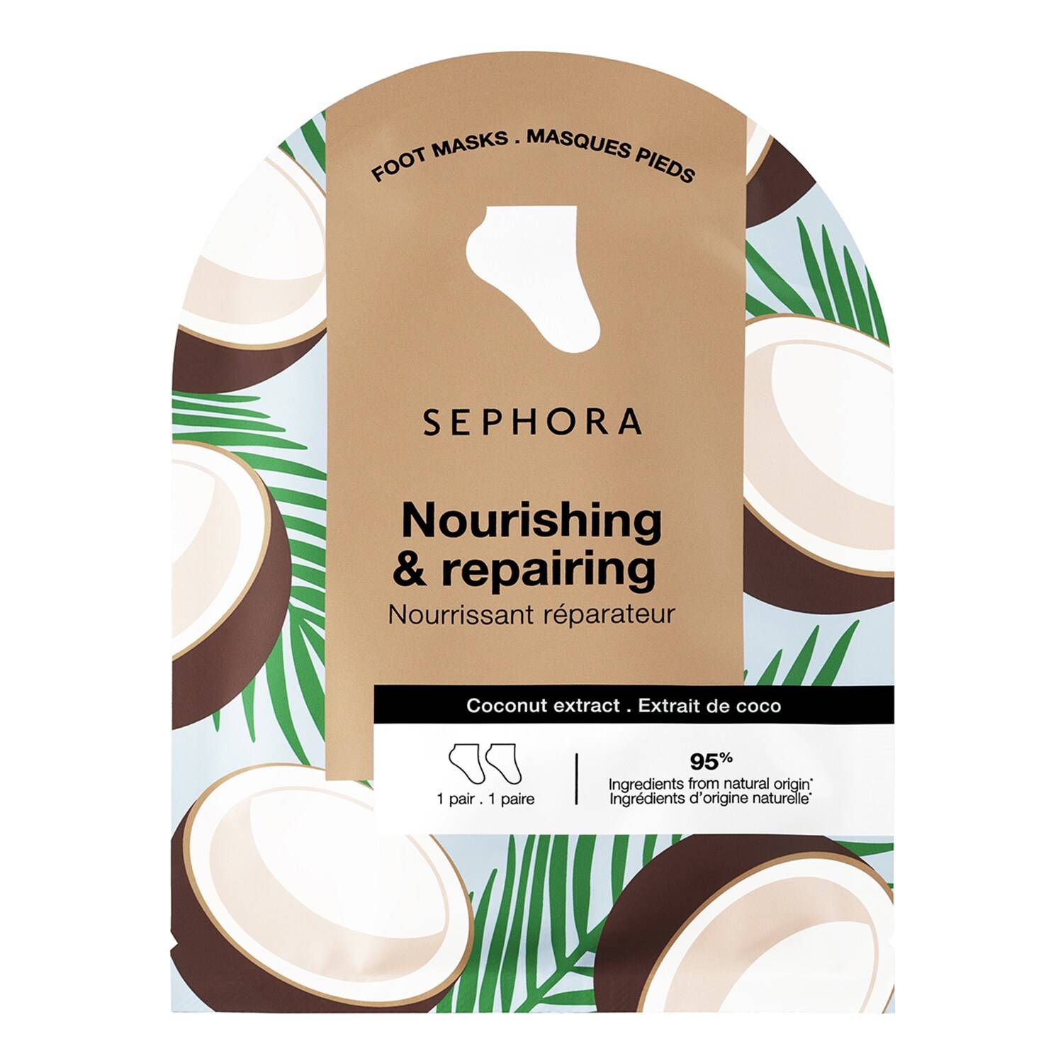 Sephora Collection Intense Hydration Infused Foot Mask Socks Coconut