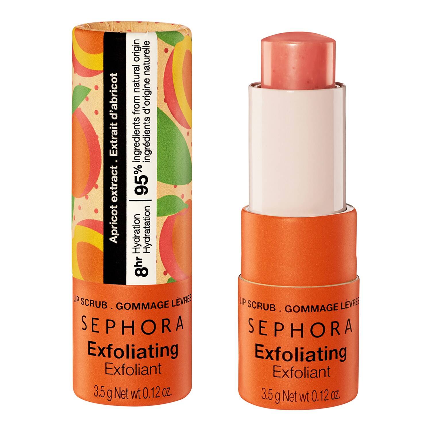 Sephora Collection Exfoliating Lip Scrub 8 Hours Hydration 3.5G Apricot