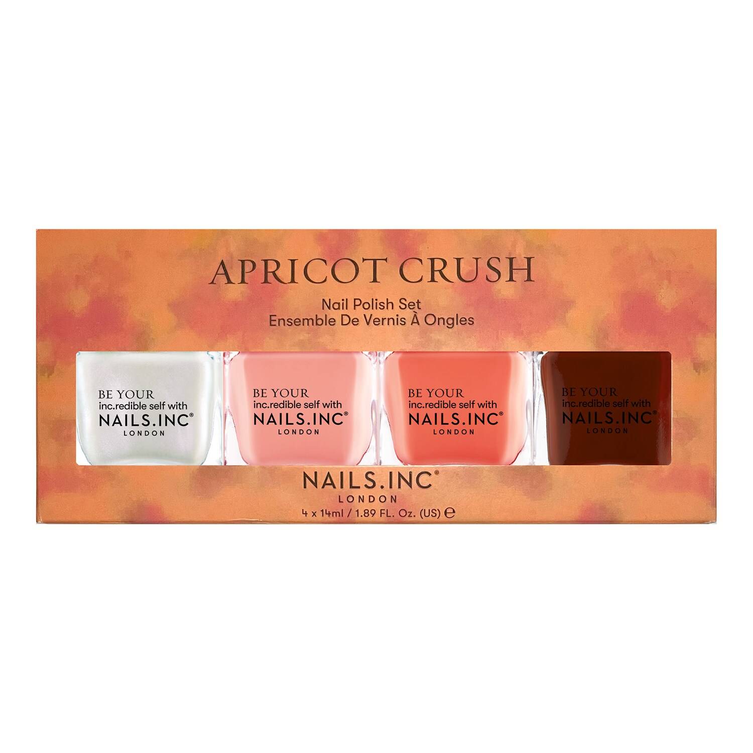 Nails Inc Apricot Crush 4-Piece Nail Polish Set