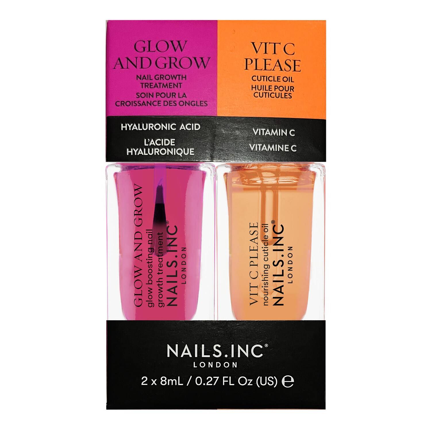 NAILS INC Glow and Grow & Vit C Please Mini Nail Treatment Duo