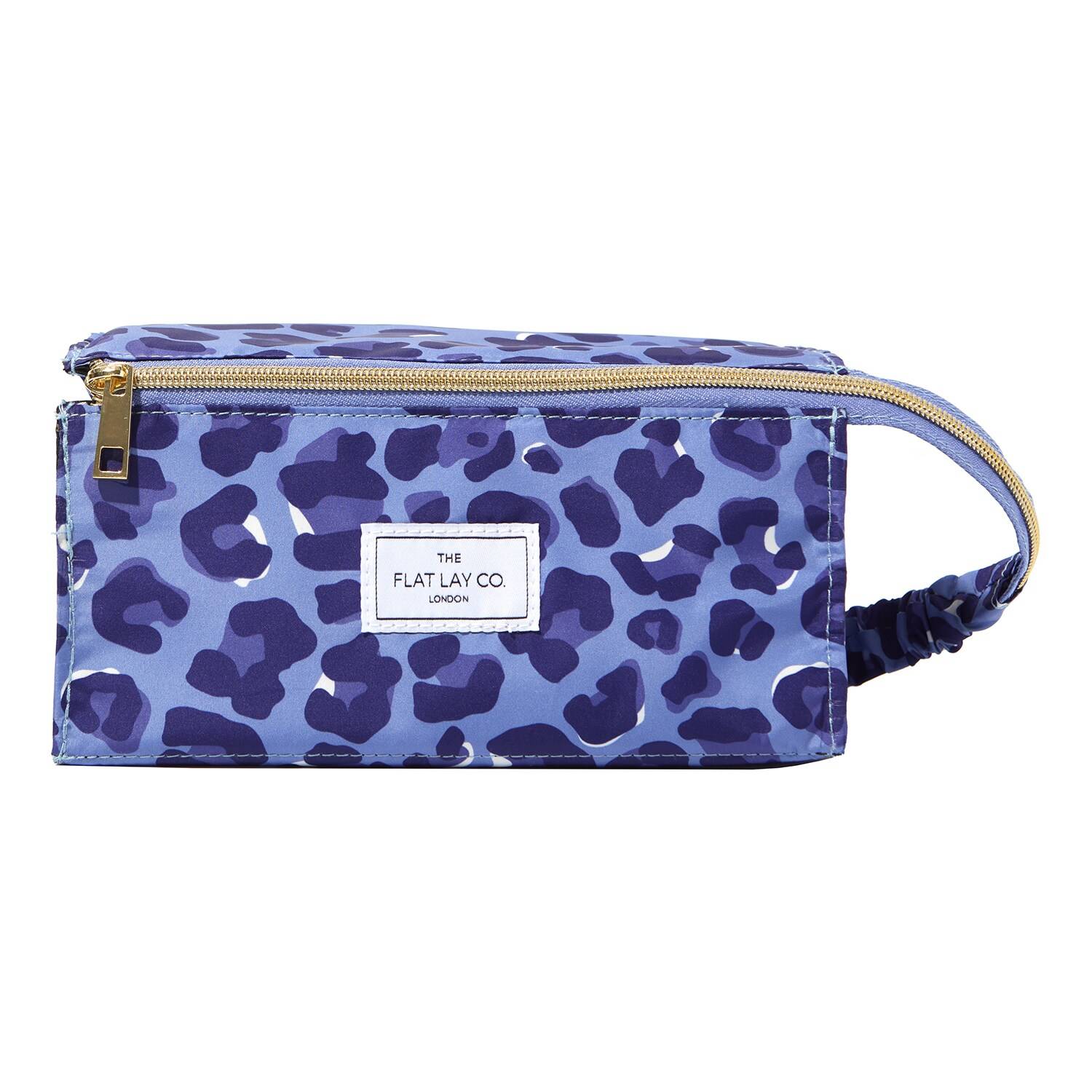 THE FLAT LAY CO. Open Flat Blue Leopard Box Bag Blue Leopard