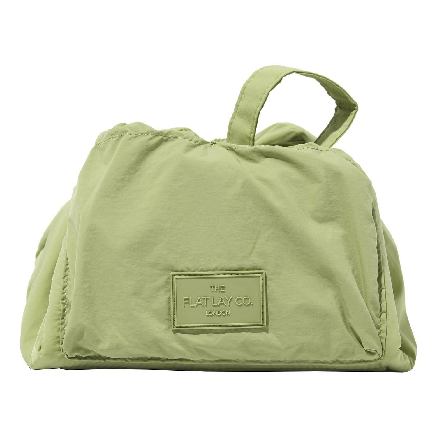 THE FLAT LAY CO. Drawstring Light Green Parachute Makeup Bag