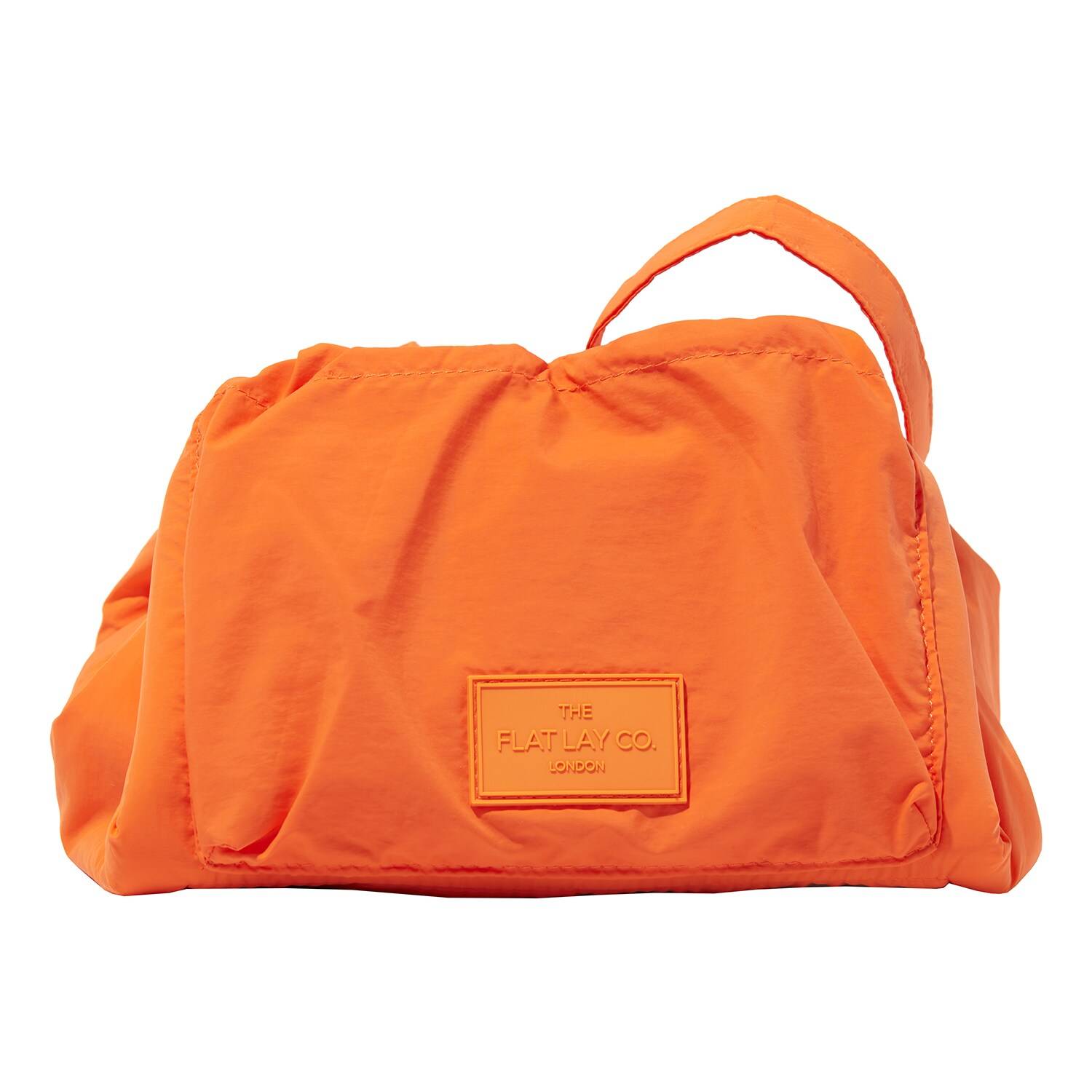 The Flat Lay Co. Drawstring Orange Parachute Makeup Bag