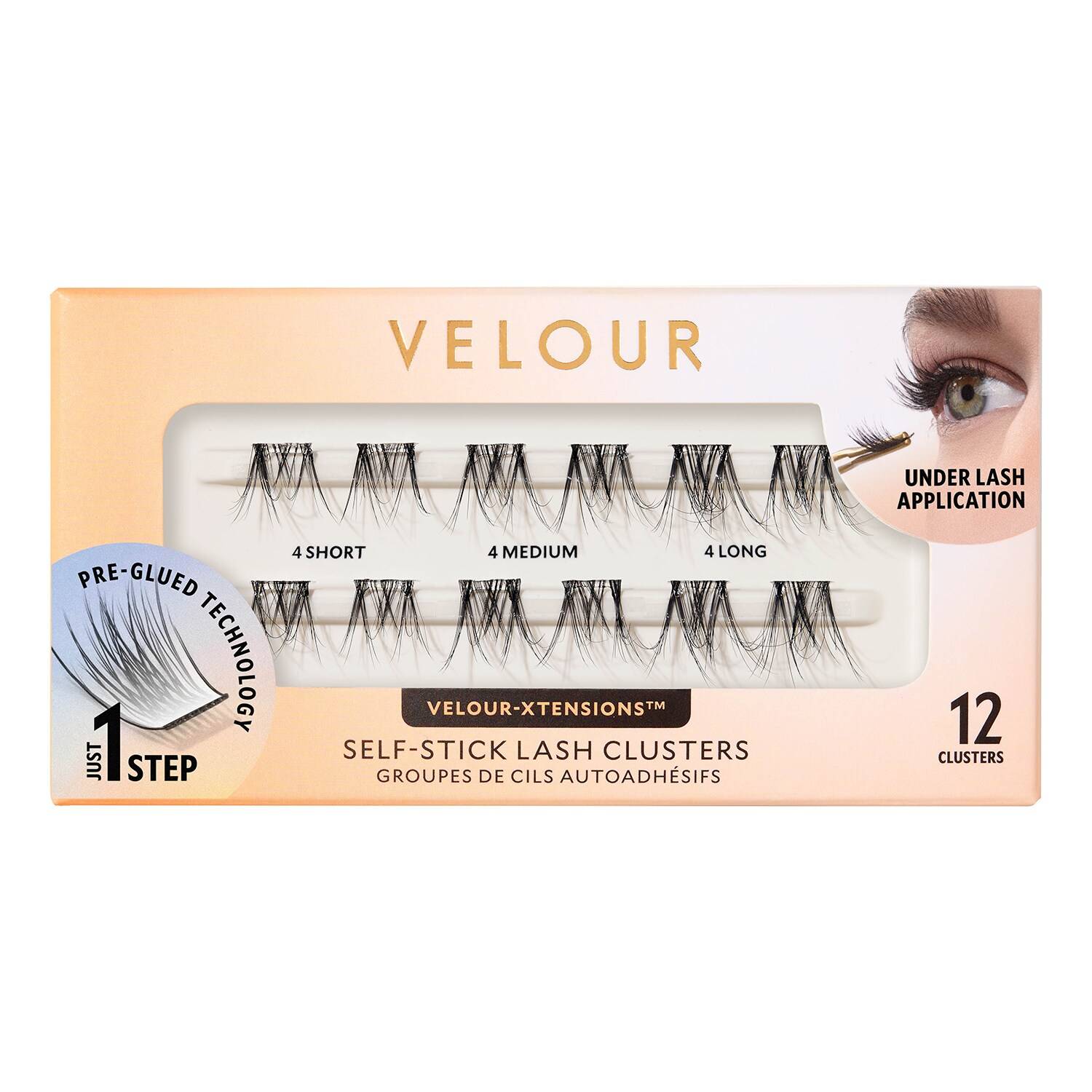 Velour Xtensions Self Stick Clusters 12G Soft&Wispy