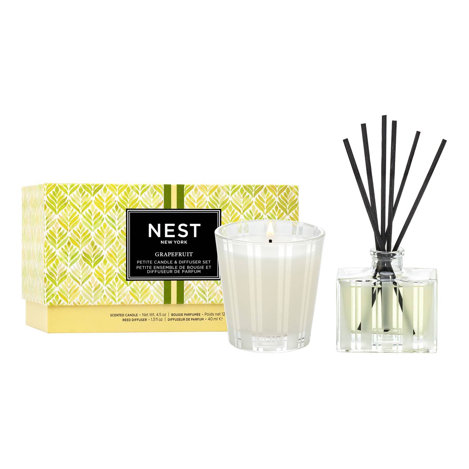 NEST New York Grapefruit Petite Candle & Petite Reed Diffuser Set