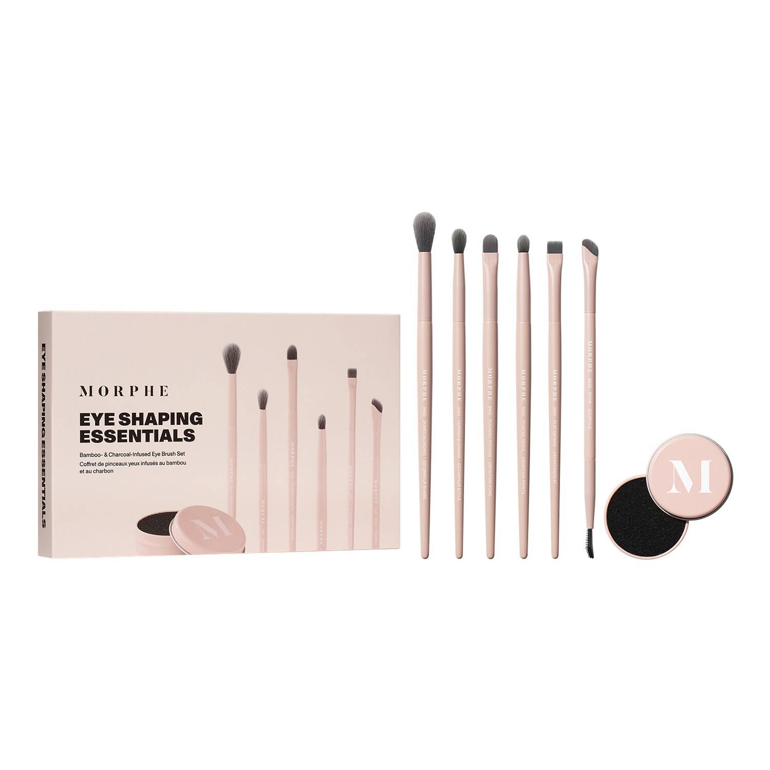 MORPHE Shaping Essentials Bamboo & Charcoal Infused Eye Brush Set Bamboo & Charcoal