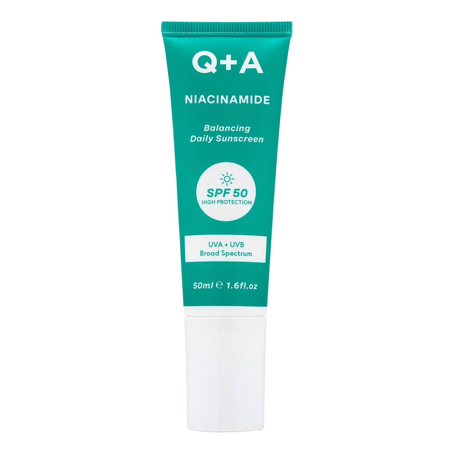 Q+A Niacinamide Spf50 Balancing Facial Sunscreen 50Ml