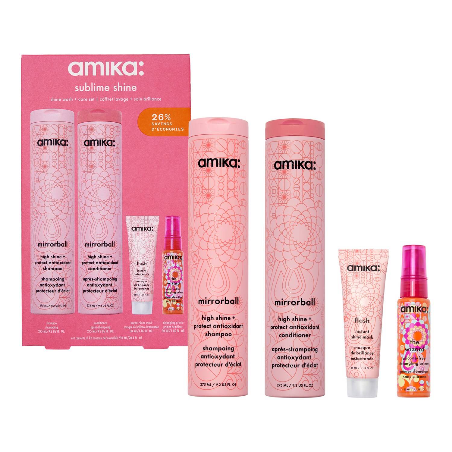 Amika Sublime Shine Wash - Care Set 610Ml