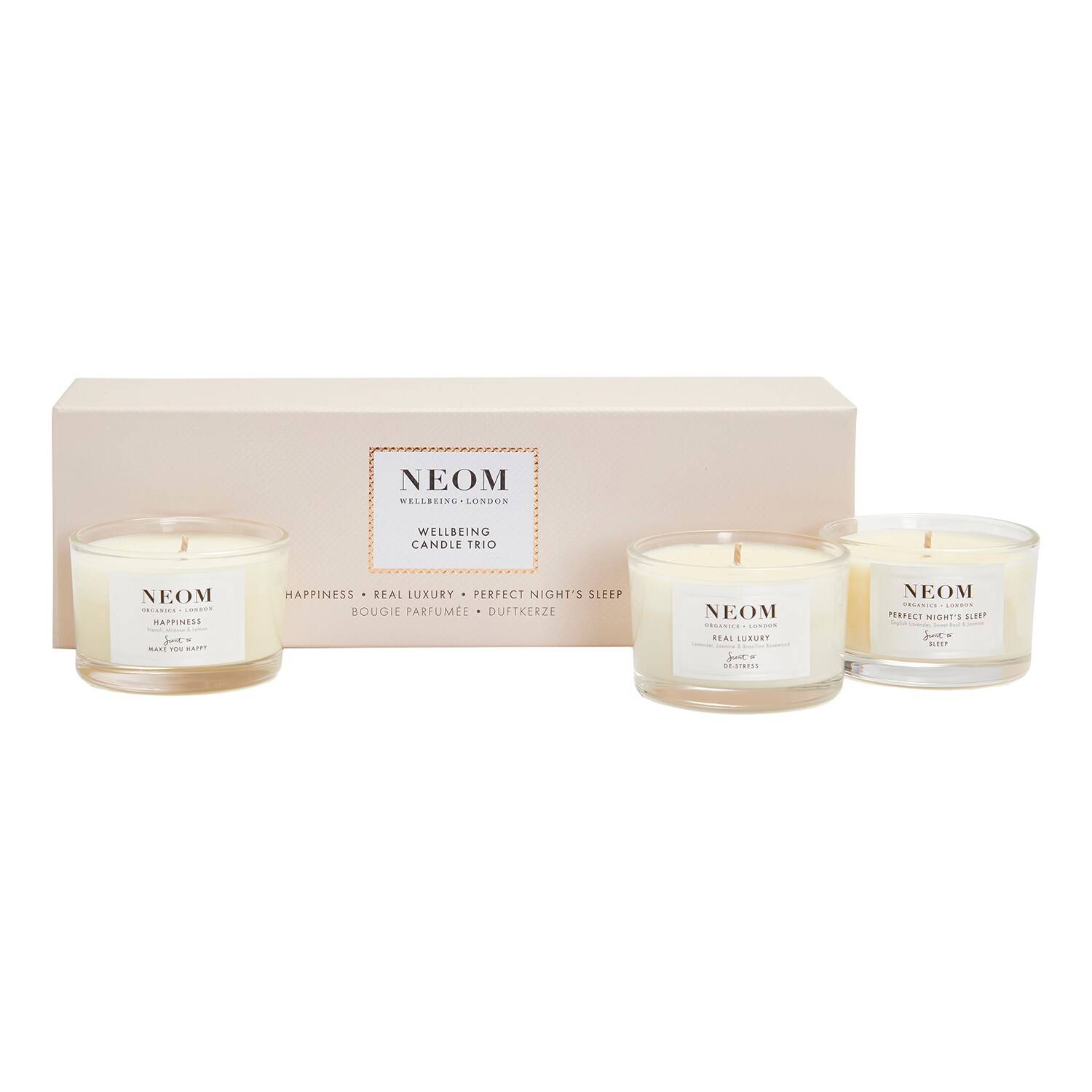 Neom Organics London Wellbeing Candle Trio