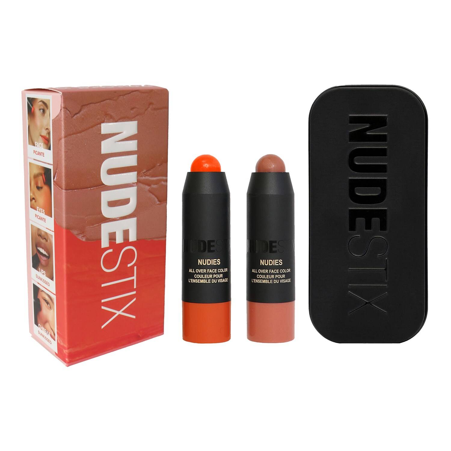 Nudestix Sunkissed Peach Blush And Bronze 2-Piece Mini Kit Make Up Set