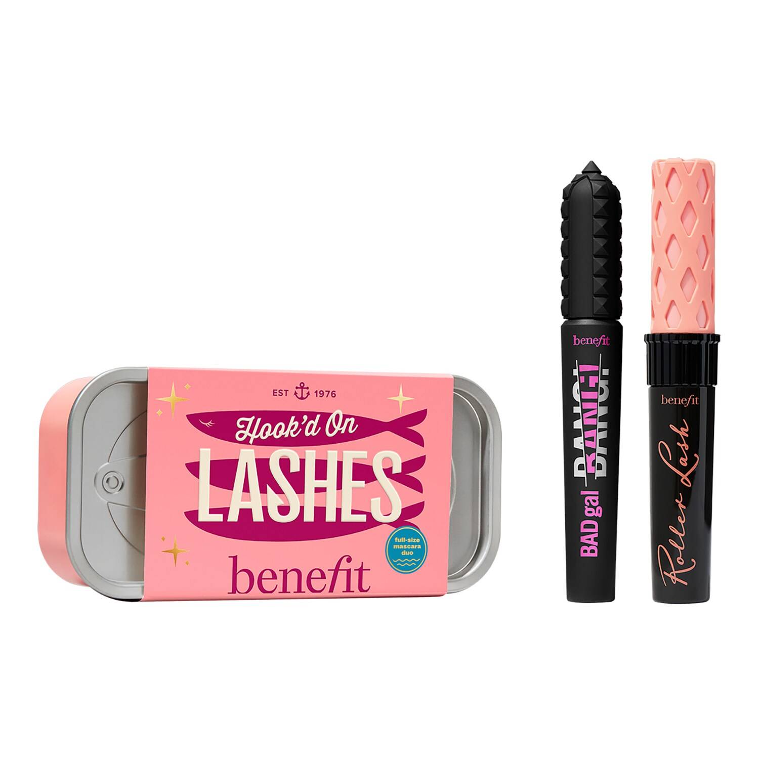 BENEFIT COSMETICS Hook'd on Lashes Full Size Volumising & Curling Mascara Set Set