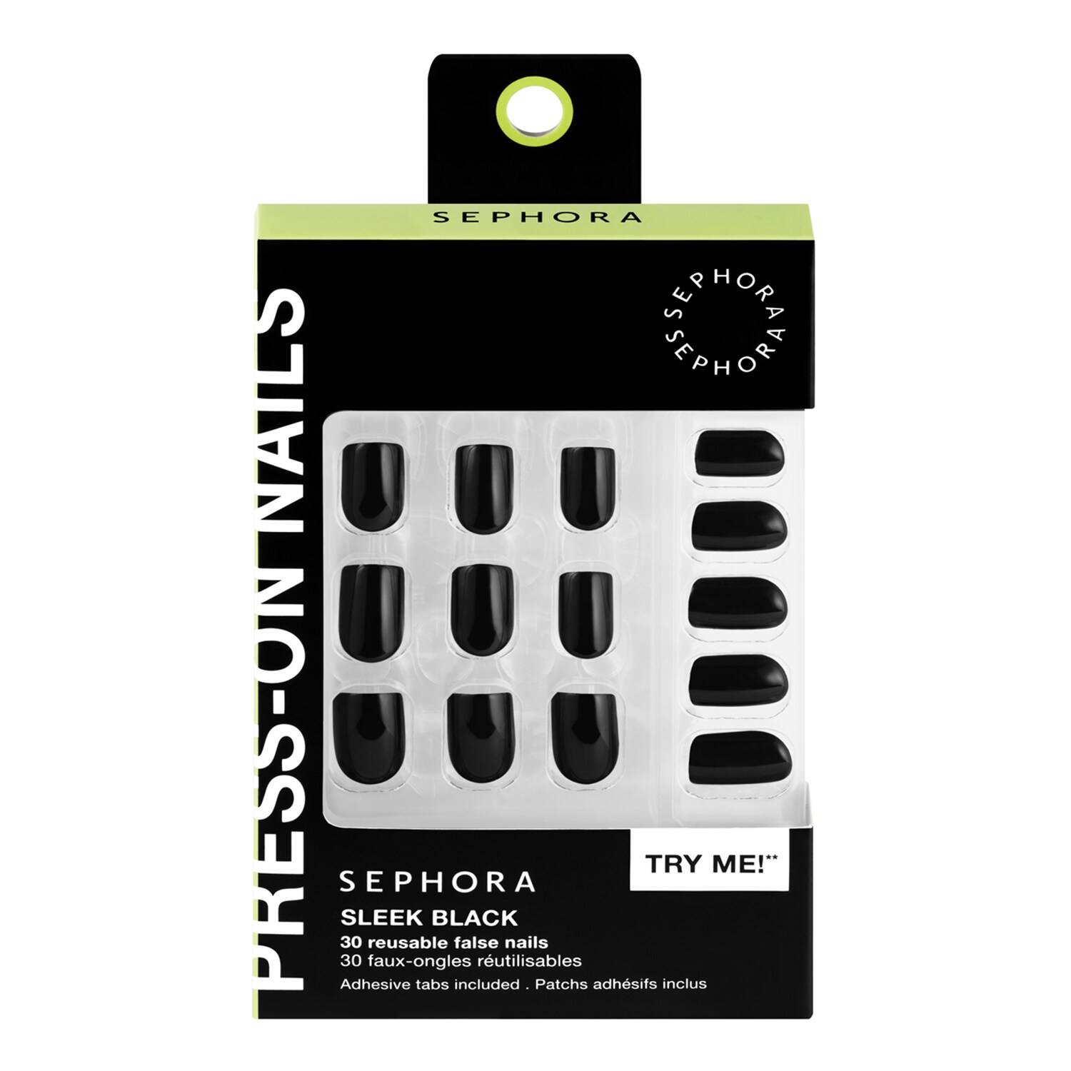 Sephora Collection Press On Nails Kit X 30 Sleek Black