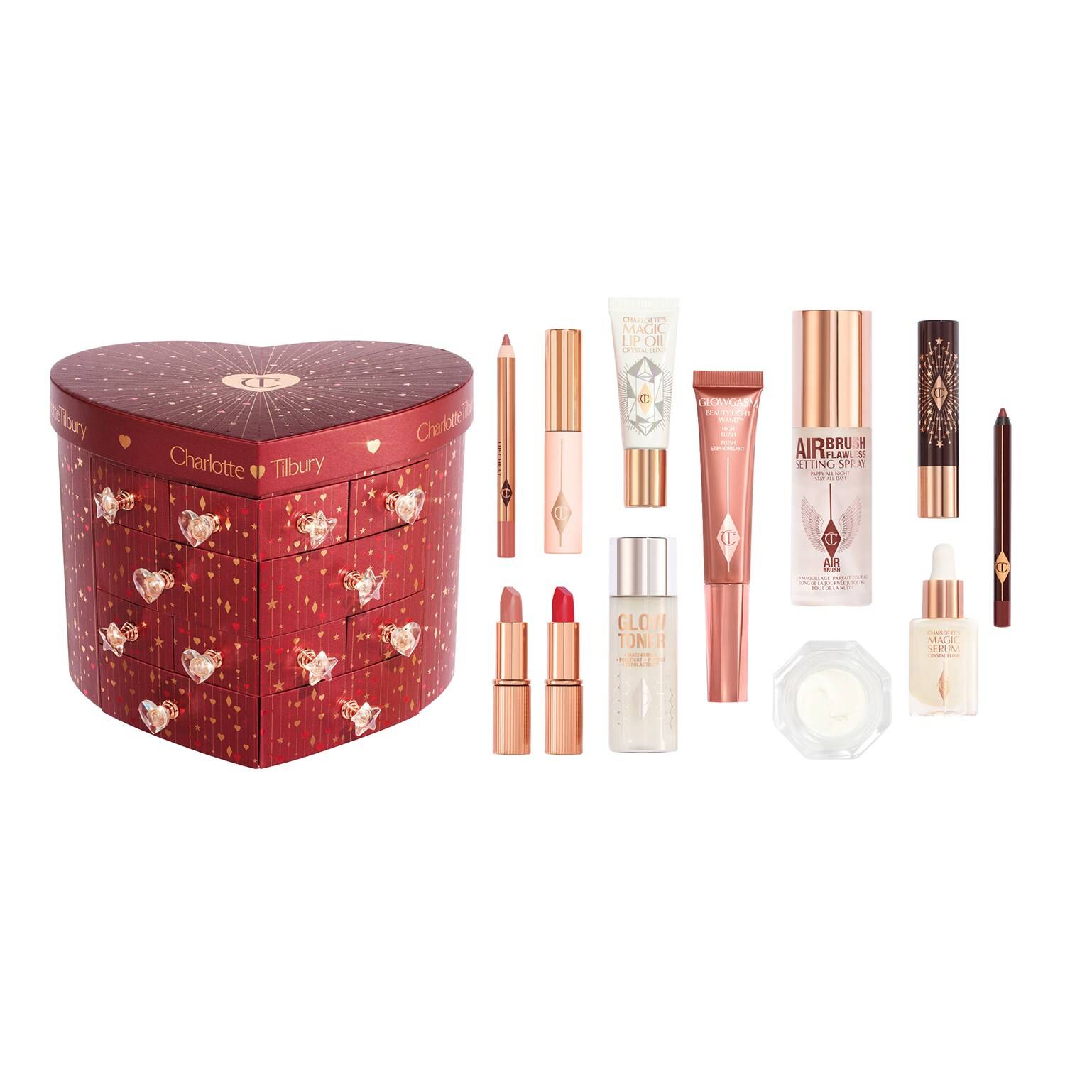 Charlotte Tilbury Charlotte's Beauty Treasure Chest Of Love- Advent Calendar 12 Products