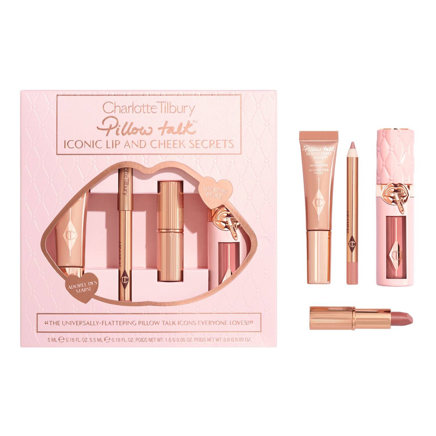 Charlotte Tilbury Pillow Talk Iconic Lip And Cheek Secrets Makeup Set Set