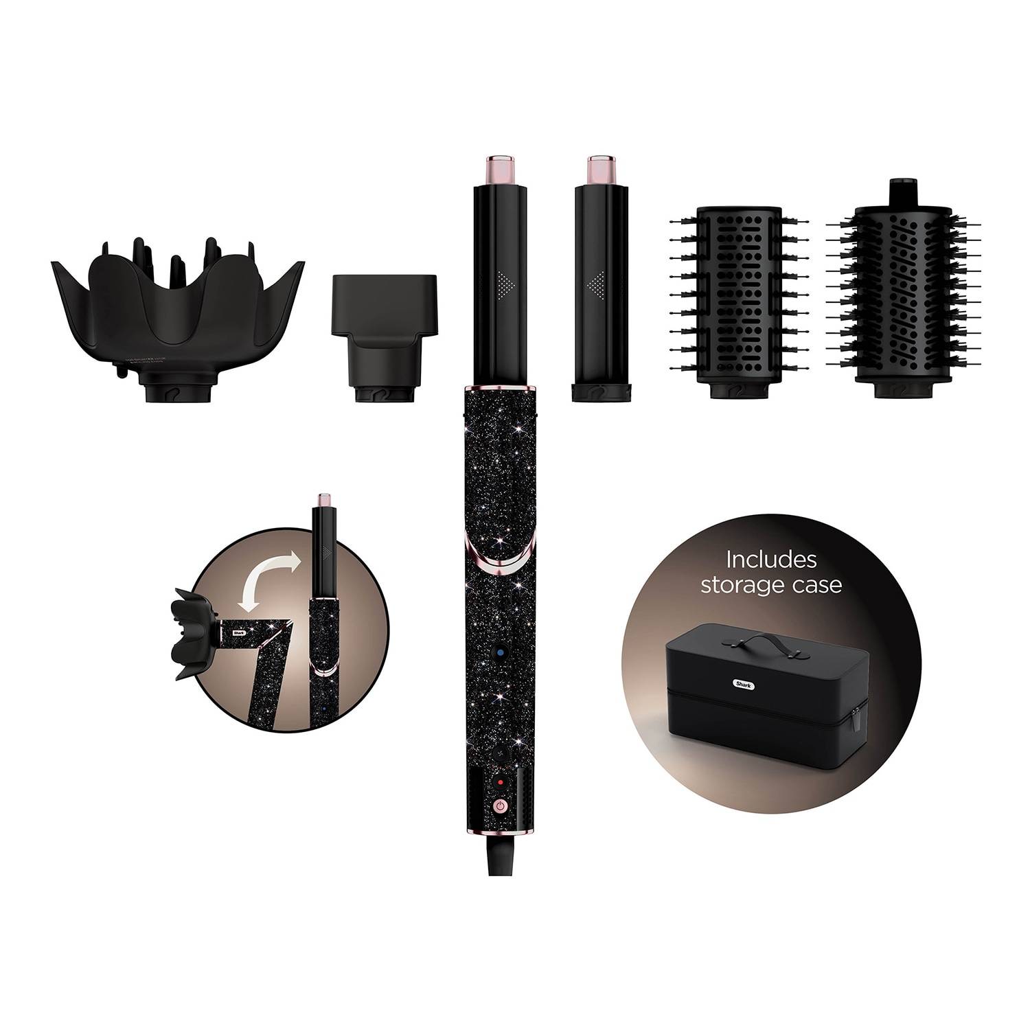 Shark Flexstyle Sparkle Black Diamond Air Styler & Hair Dryer Gift Set