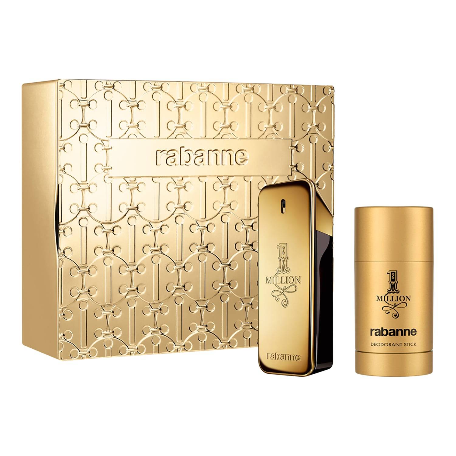 Rabanne Fragrances Men's Million Eau De Toilette 100 Ml And Deodorant Stick 75 Ml Gift Set Million Eau De Toilette 100 Ml And Deodorant Stick 75 Ml Gift Size 1