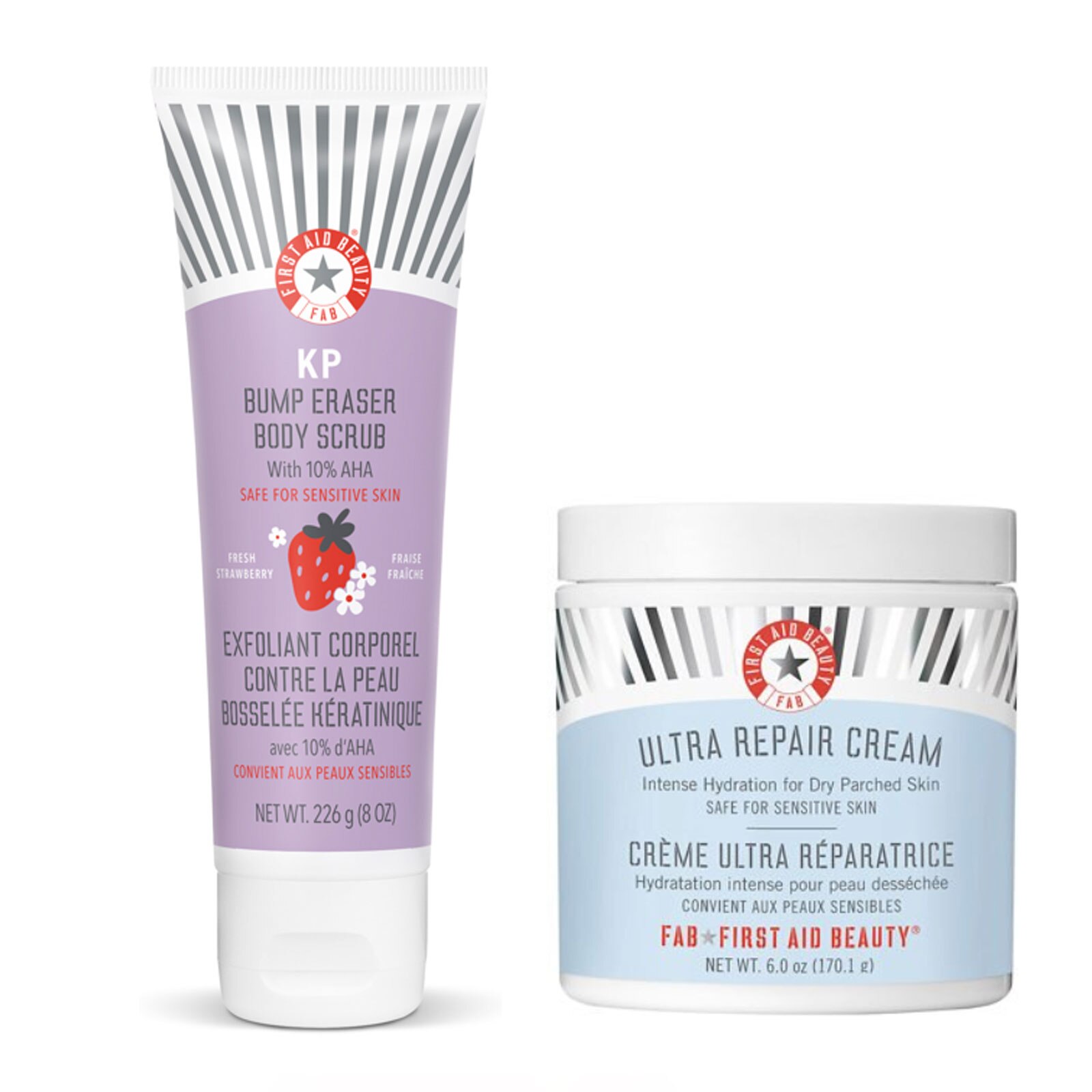First Aid Beauty Strawberry Kp Scrub & Ultra Repair Cream Duo