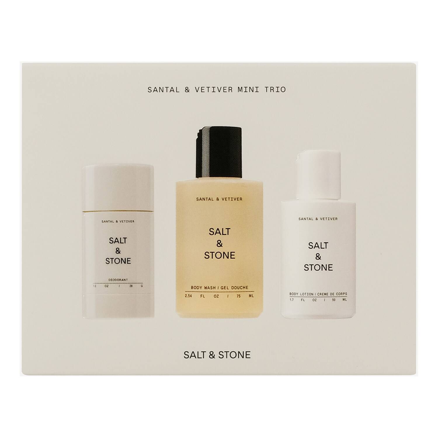 Salt And Stone Santal & Vetiver Mini Trio