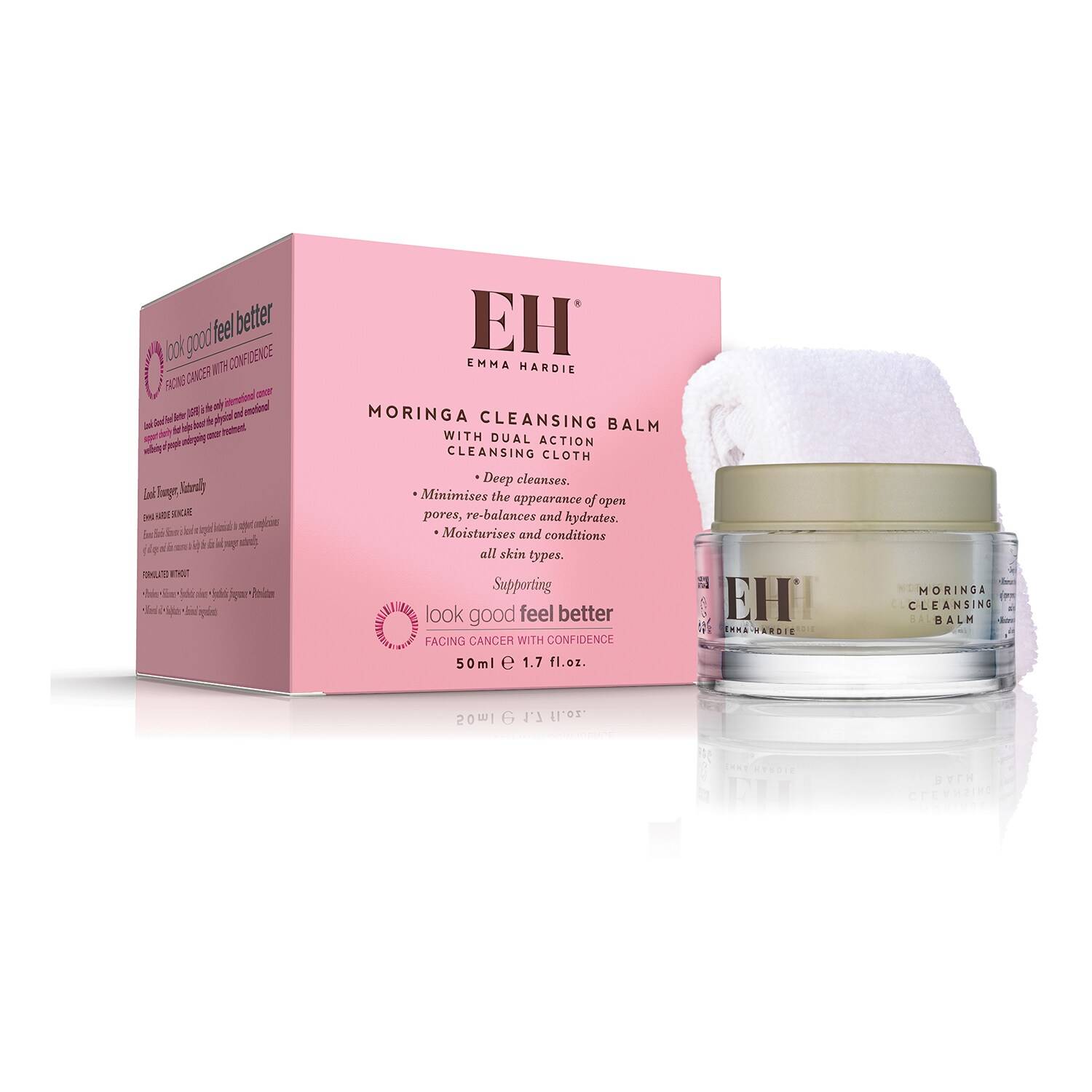Emma Hardie Moringa Balm With Dual Action Cleansing Cloth 50G
