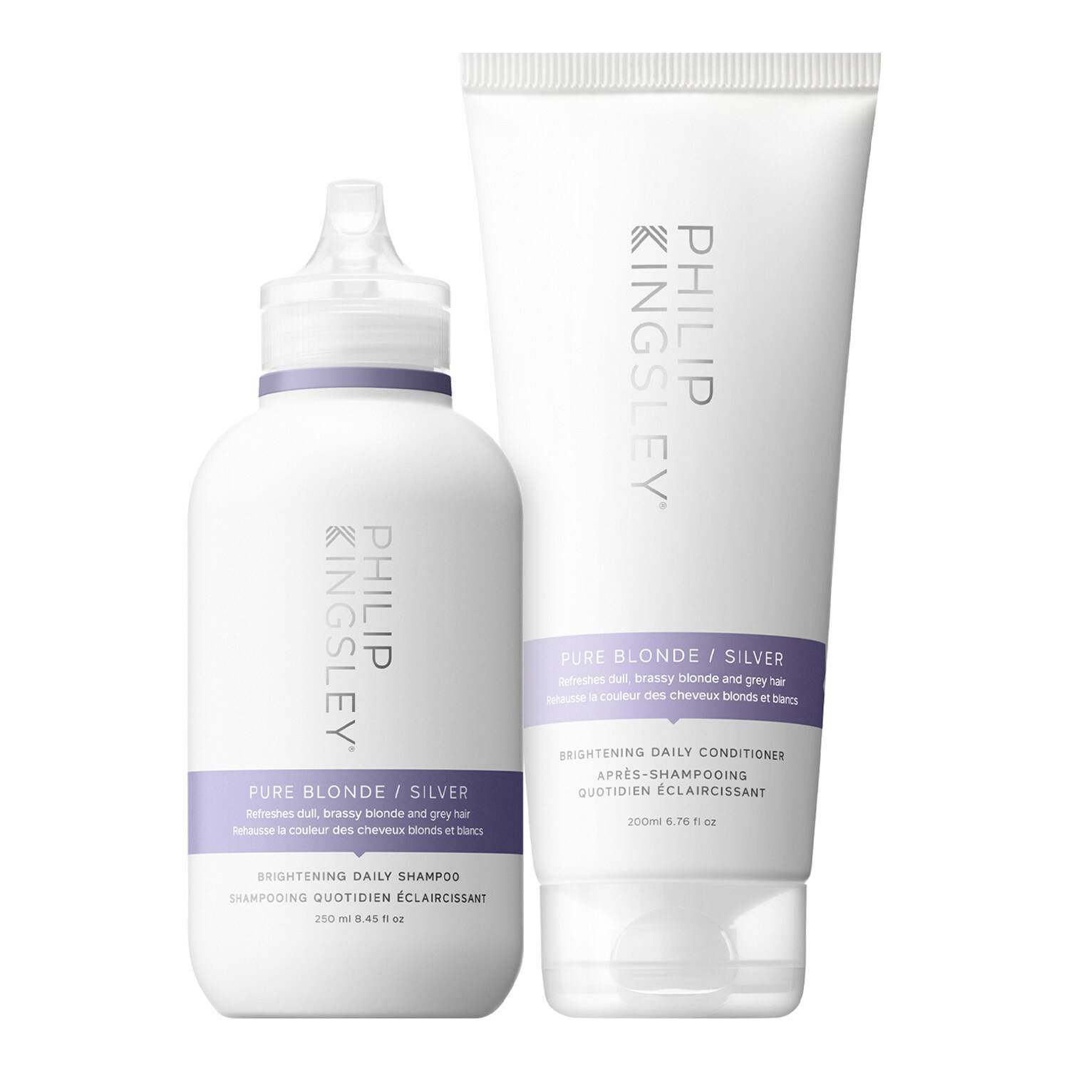 Philip Kingsley Pure Blonde/Silver Shampoo 250Ml & Conditioner 200Ml Duo Pure Blonde/Silver Shampoo 250Ml & Conditioner 200Ml Duo