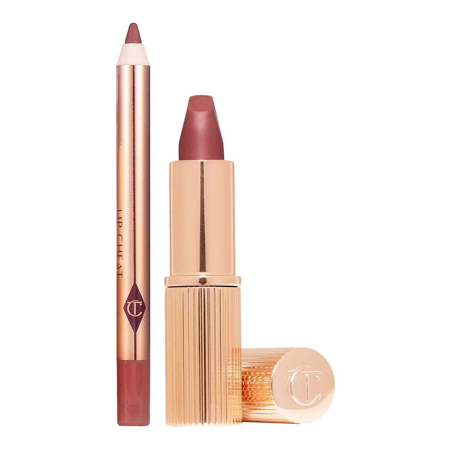 Charlotte Tilbury Pillow Talk Mini Lip Kit 1.5G, 0.8G Pillow Talk Deep