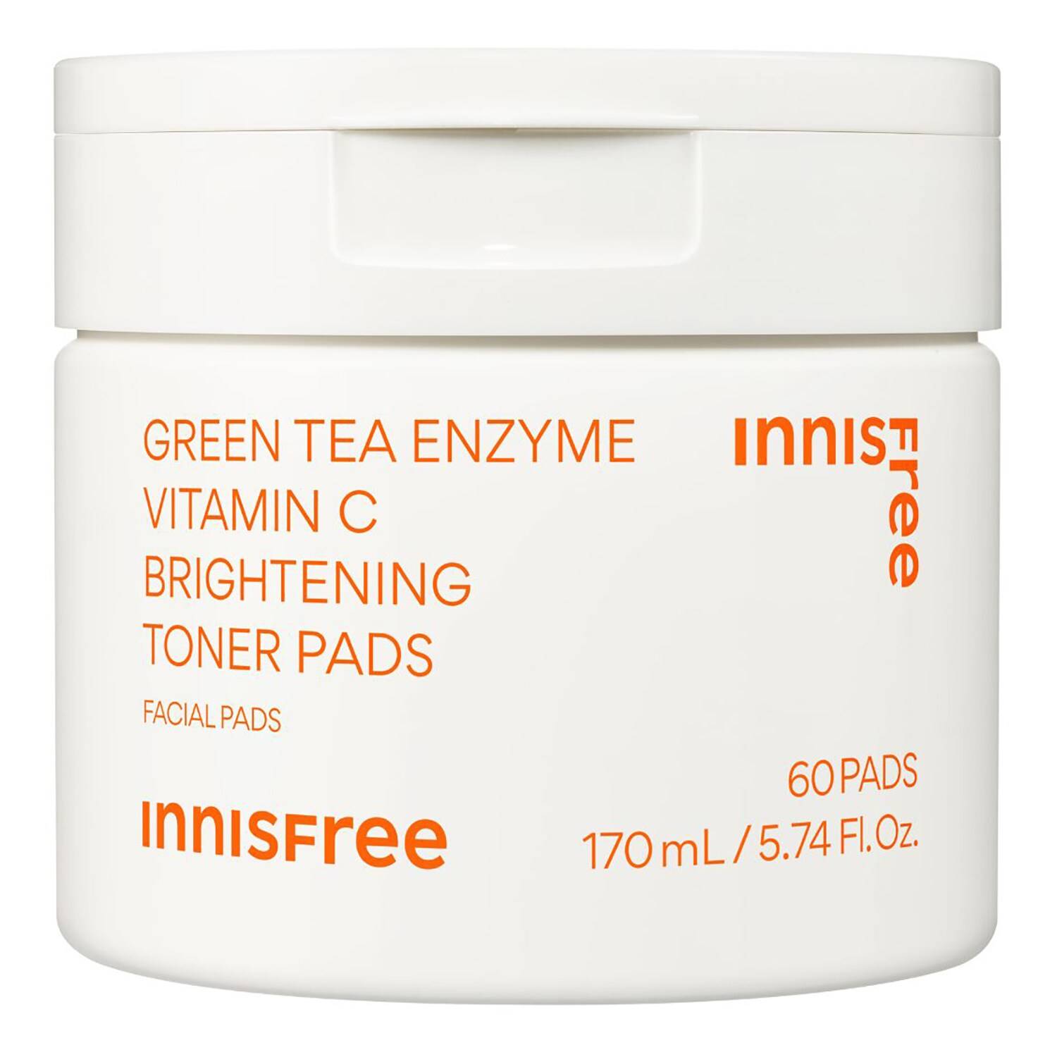 Innisfree Green Tea Enzyme Vitamin C Brightening Toner Pads - Anti Dark Spots 170 Ml